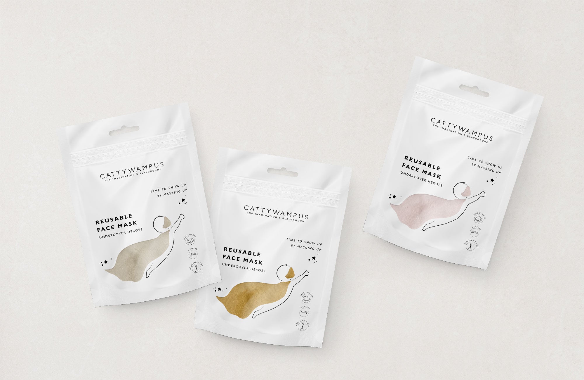 Karolina Król Studio kids pace masks minimalist packaging design