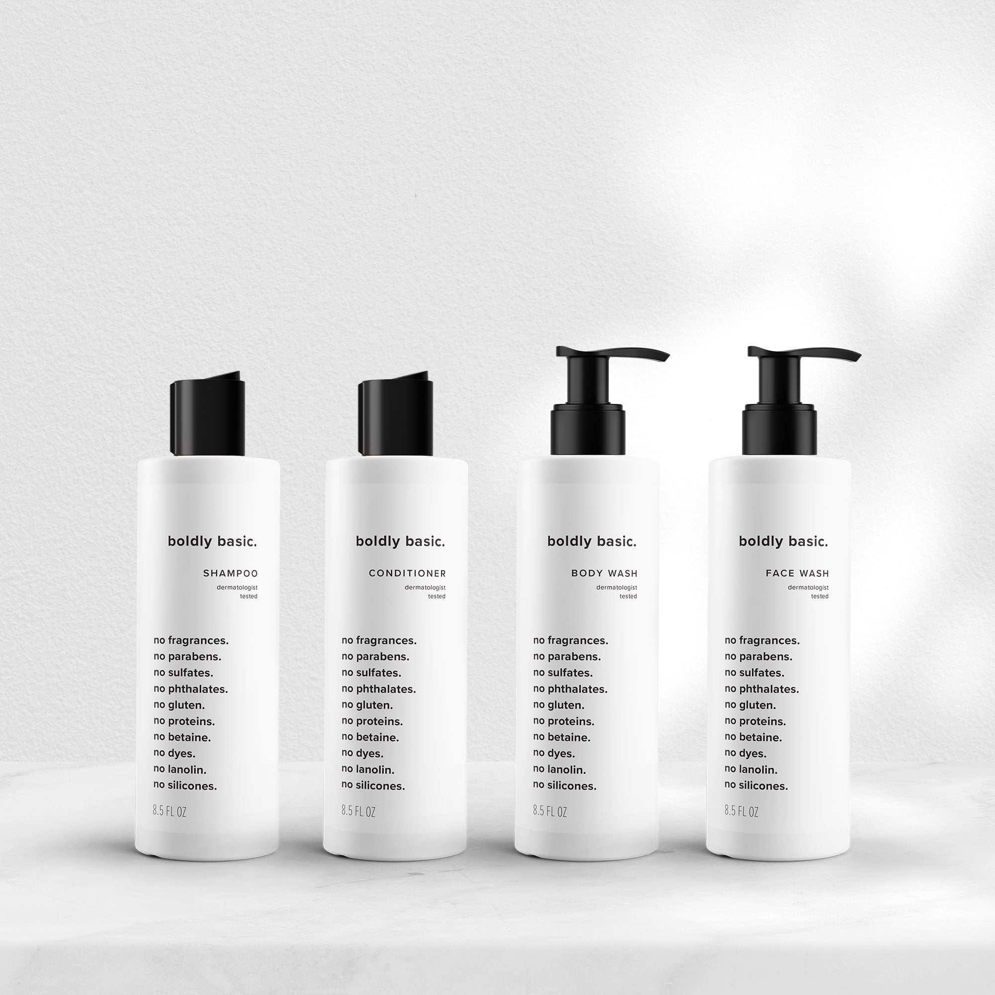 karolina krol studio boldly basic minimalist shampoo conditioner sustainable brand packaging design