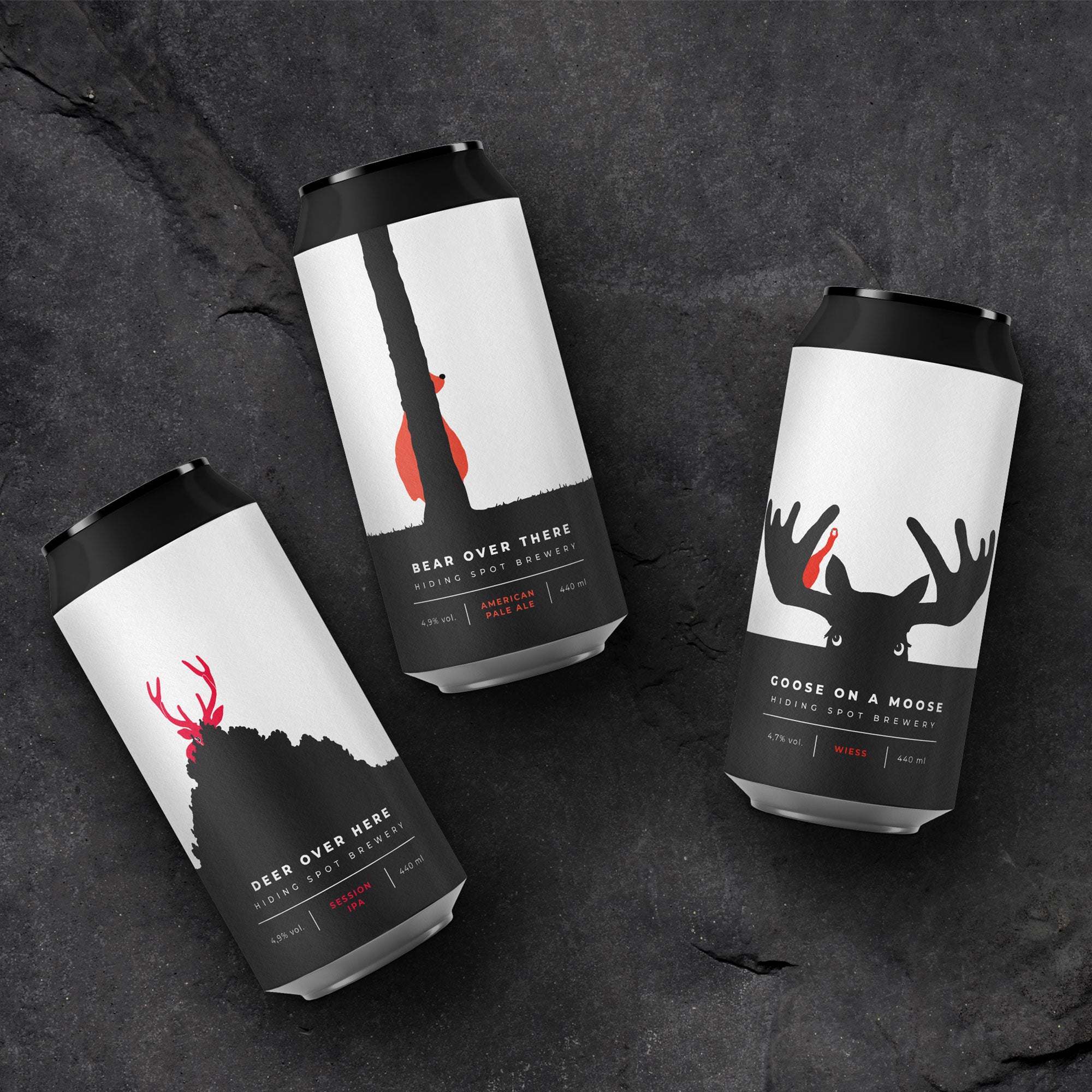 Karolina Król Studio Hiding Spot Brewery craft beer brand label design