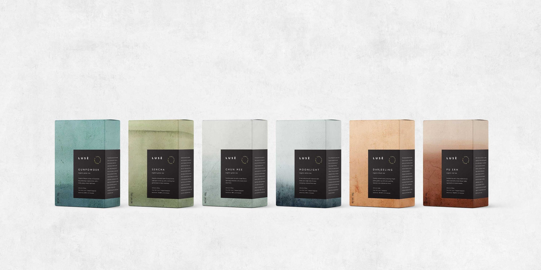 Karolina Król Studio modern packaging design collection for organic tea inspired by abstract art