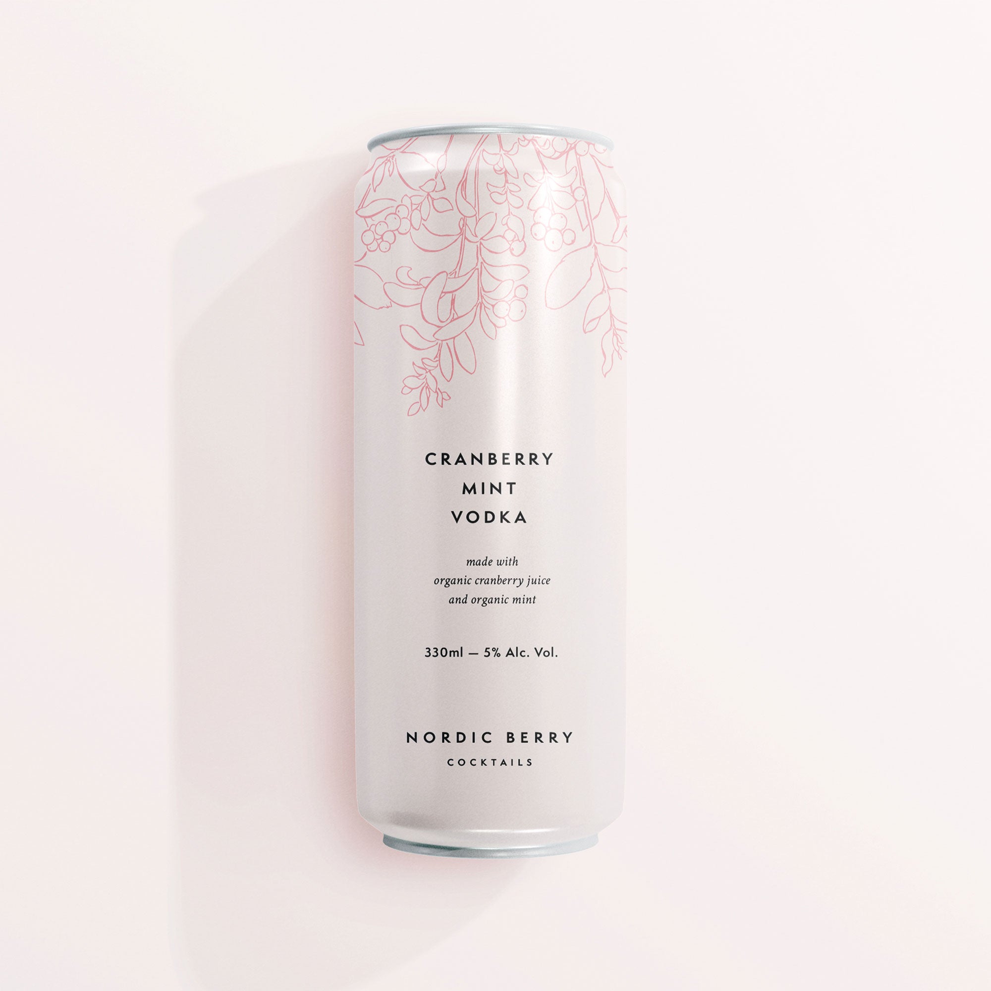 karolina krol studio nordic berry cocktails minimalist brand packaging design organic cranberry mint vodka