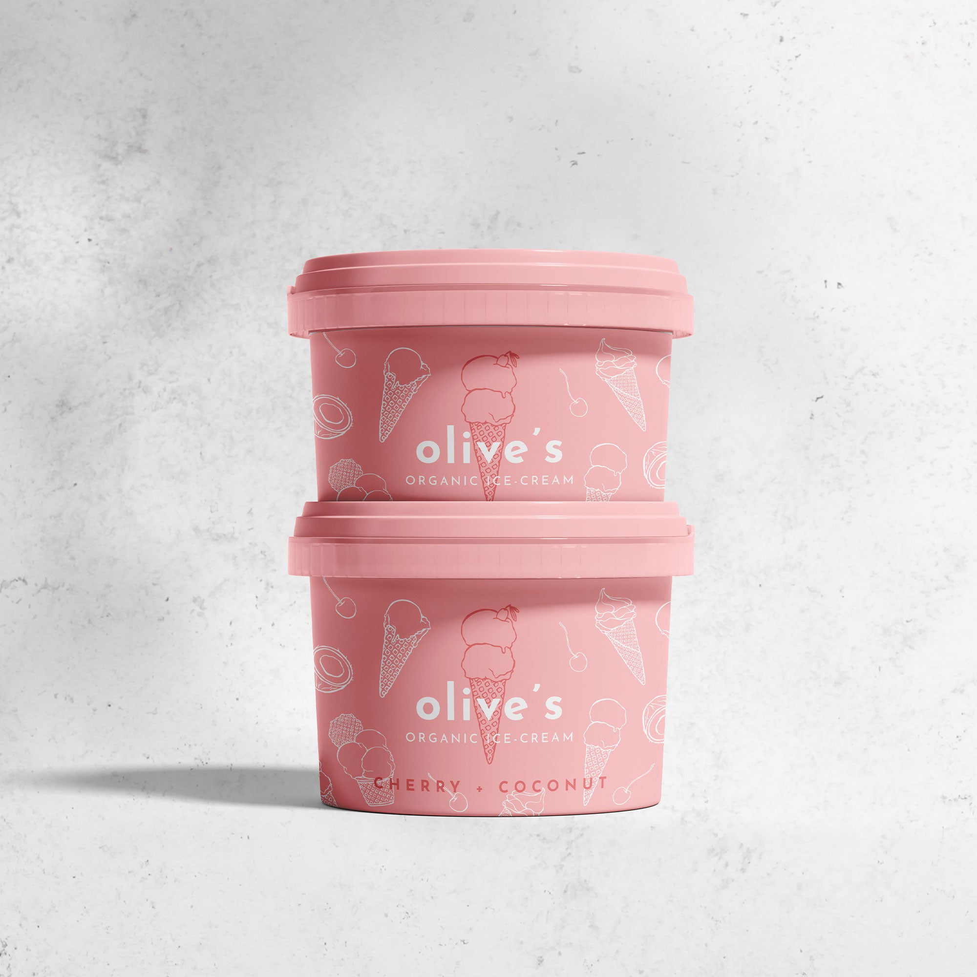 Karolina Król Studio minimalist organic ice cream branding packaging design