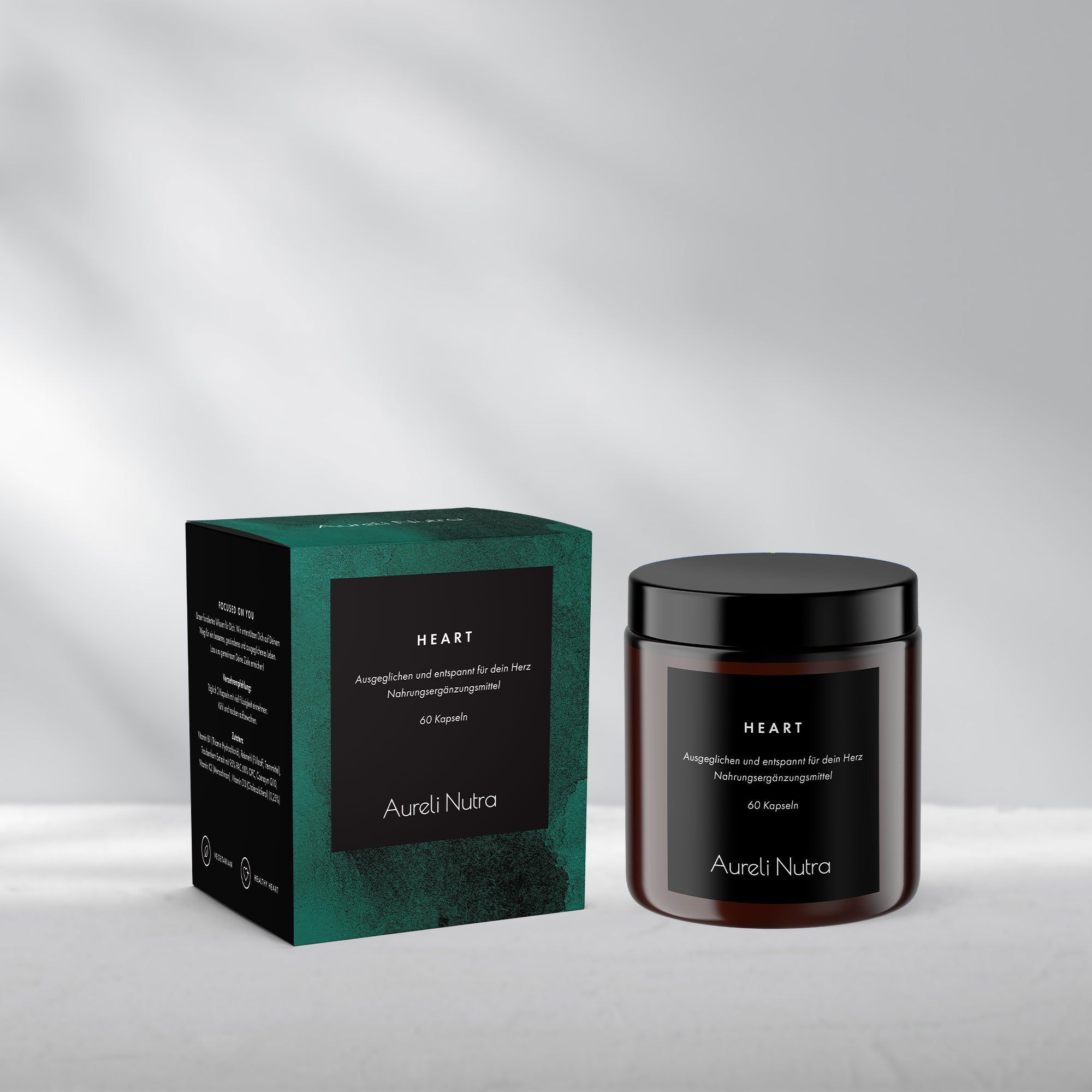 karolina krol studio aureli nutra natural heart health supplements minimalist elegant illustrated packaging design