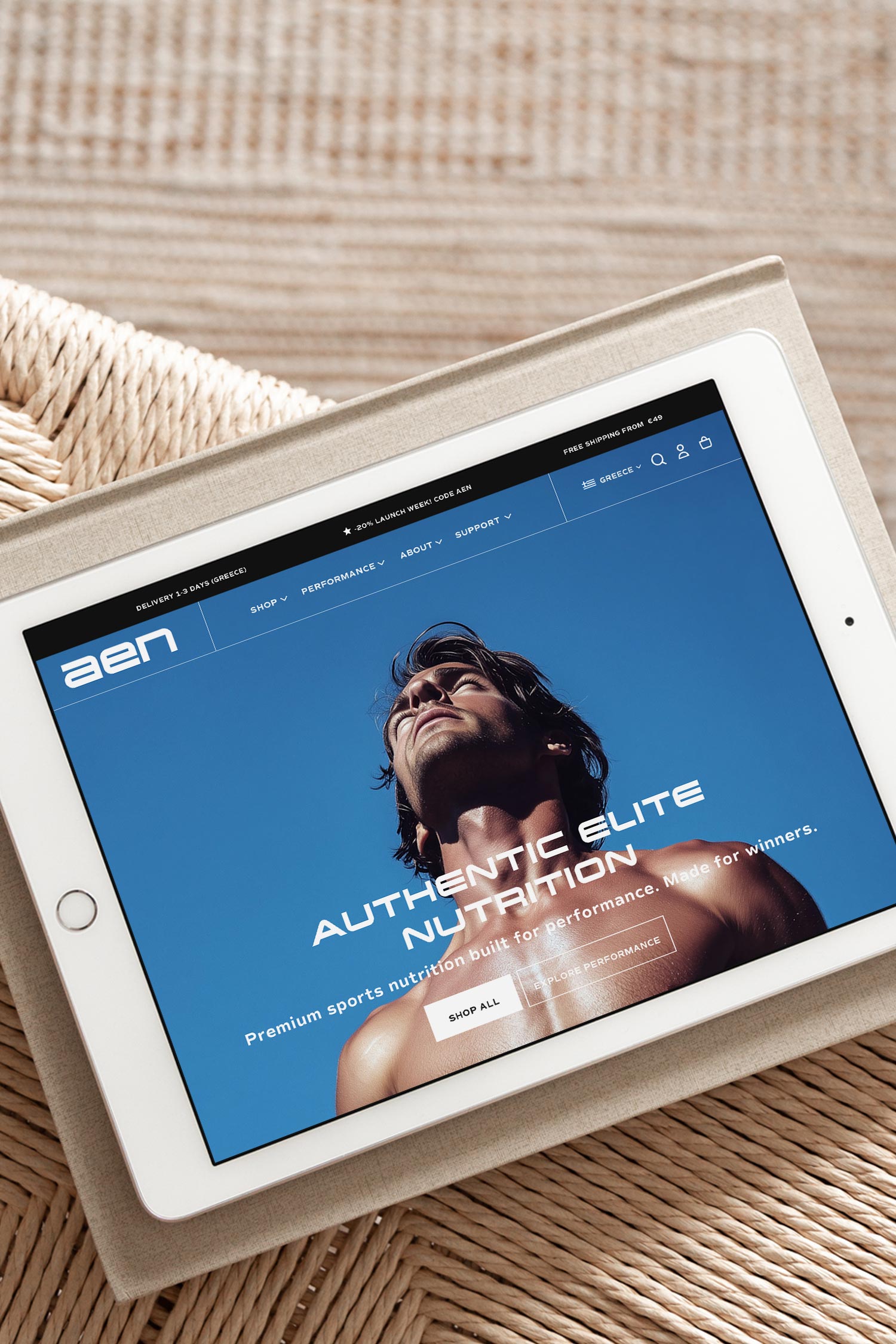 karolina krol studio authentic elite nutrition minimalist elegant sports supplement website design

