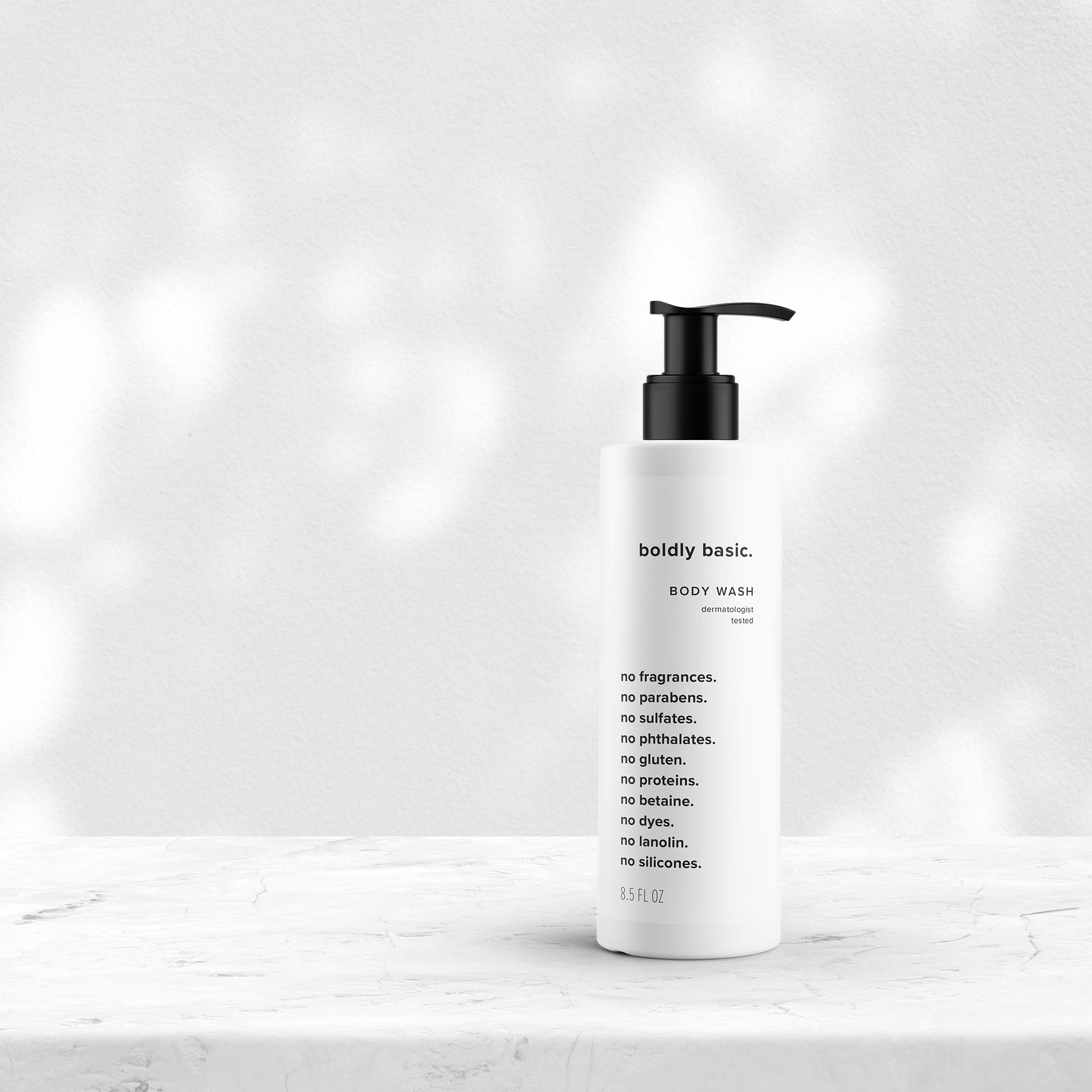 karolina krol studio boldly basic minimalist fragrance free no toxins body wash sustainable brand packaging design