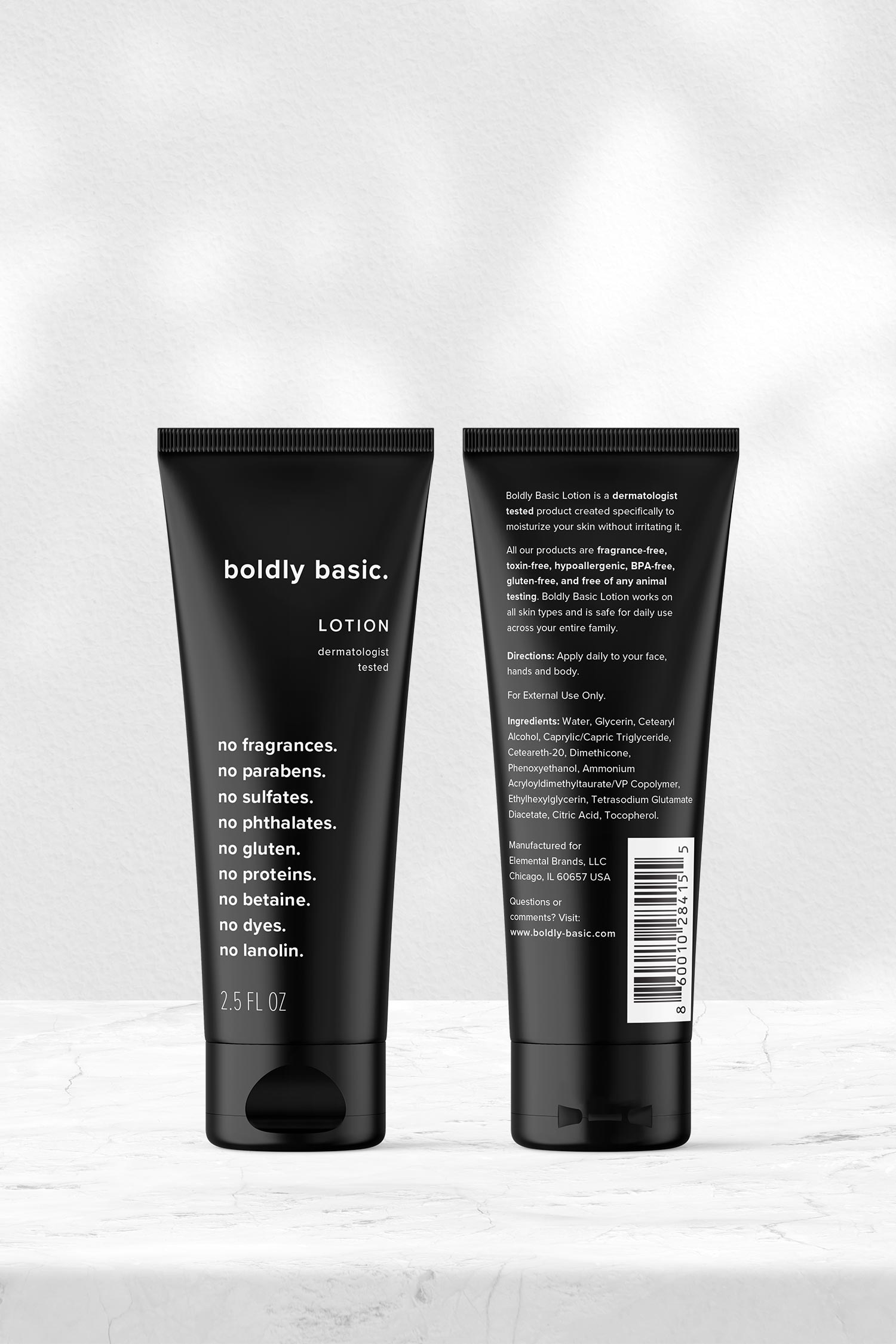 karolina krol studio boldly basic minimalist fragrance free no toxins travel lotion sustainable brand packaging design
