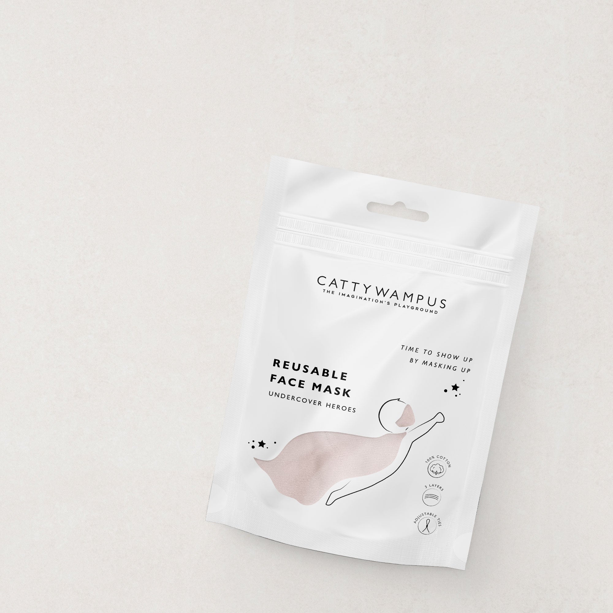 Karolina Król Studio minimalist children face mask packaging design