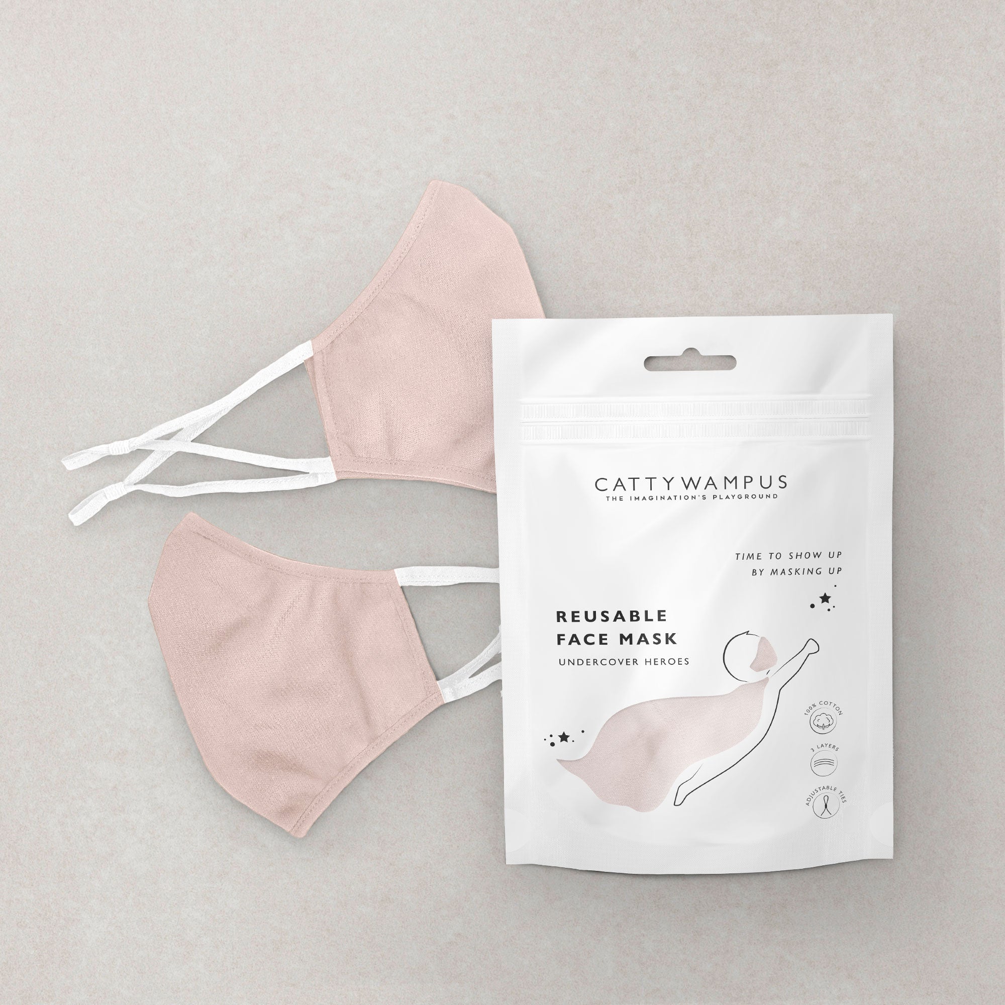 Karolina Król Studio minimalist packaging face mask for children