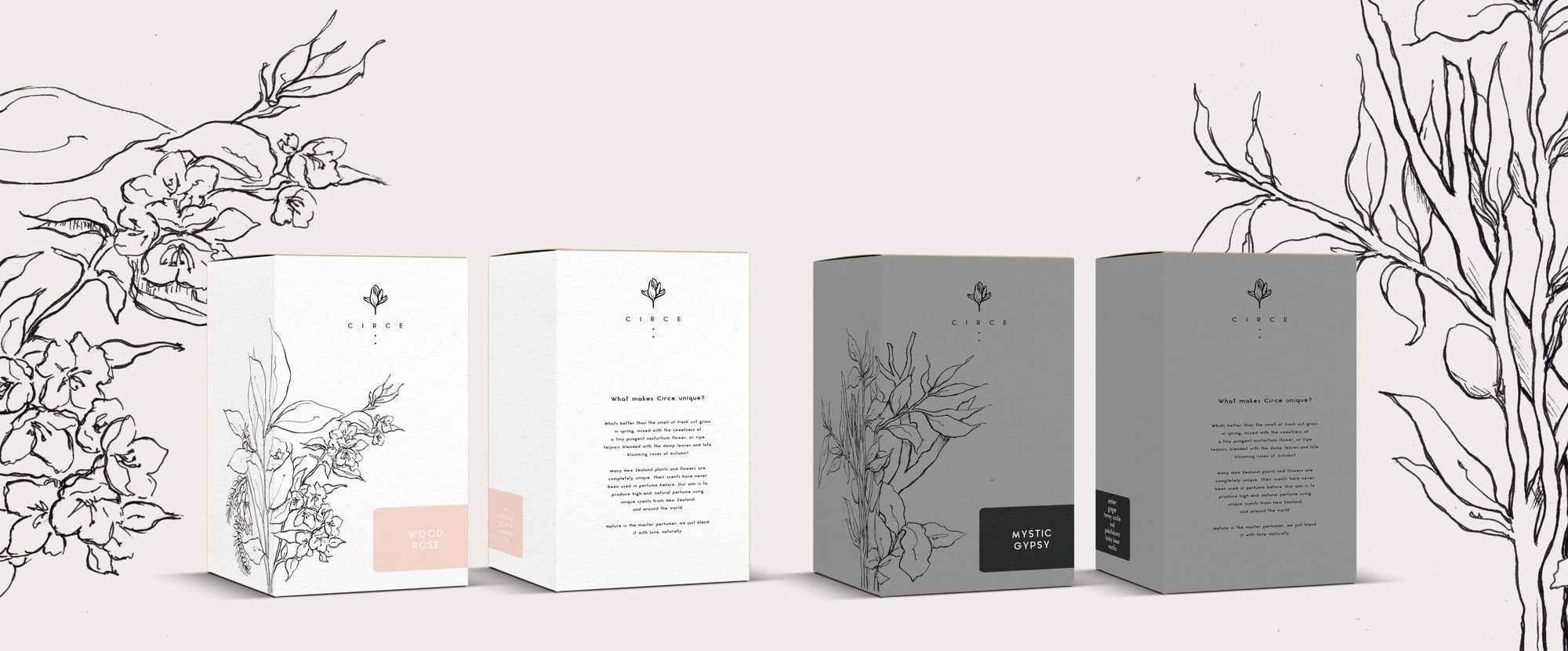 karolina krol studio circe sustainable organic floral woody perfume minimalist illustrated packaging design
