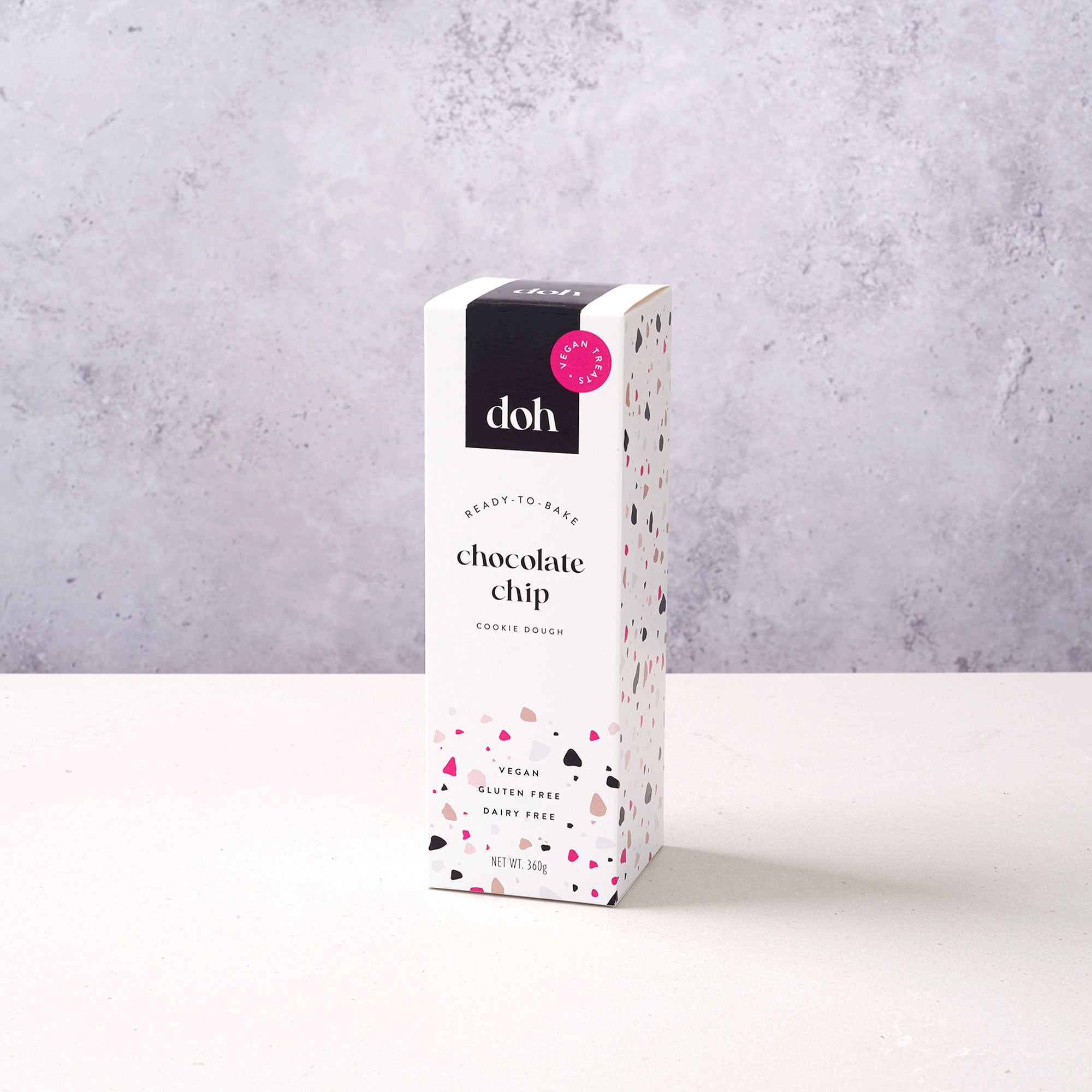karolina krol studio doh vegan cookie dough chocolate chip ready to bake cookies fun minimalist brand design