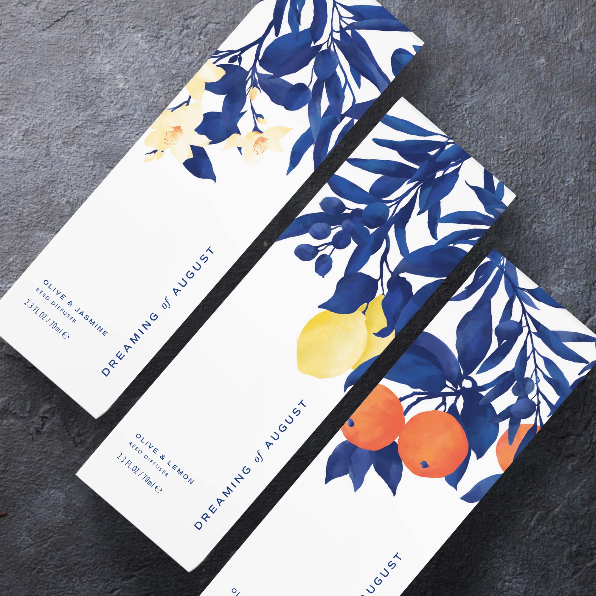 karolina krol studio dreaming of august reed diffuser artisanal brand identity packaging design authentic natural greece inspired scent
