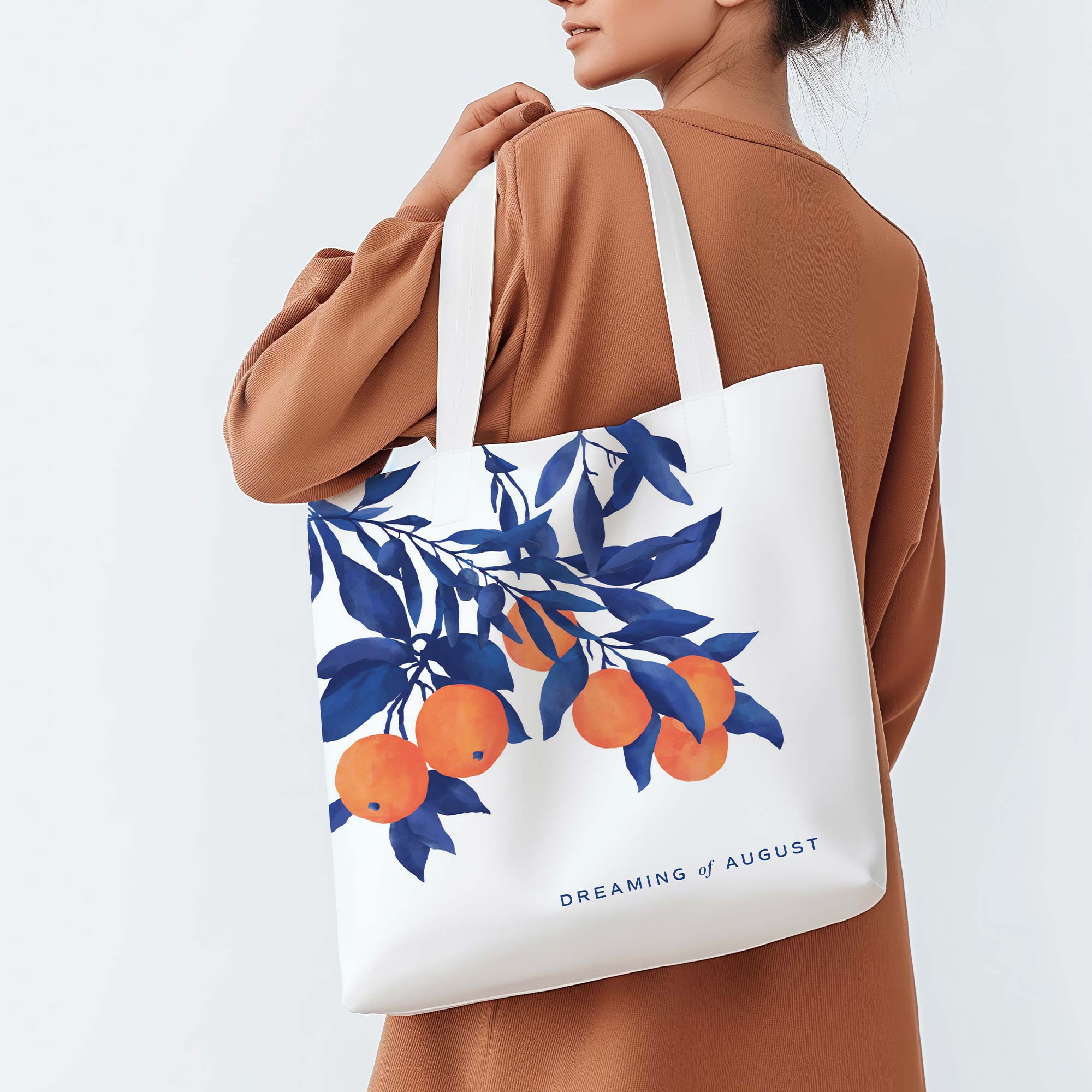 karolina krol studio dreaming of august reed diffuser authentic artisanal brand identity packaging design custom illustrated tote bag
