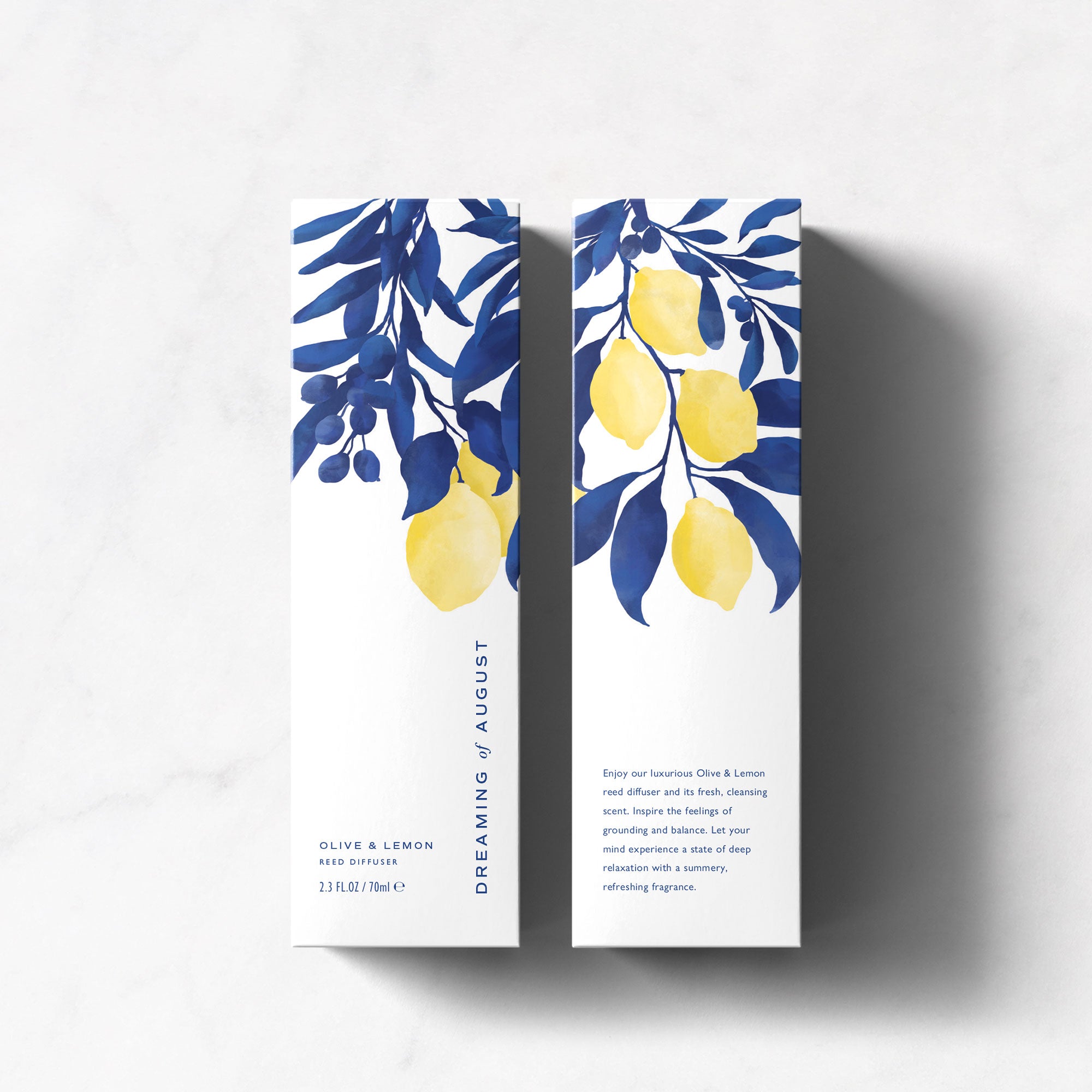 karolina krol studio dreaming of august reed diffuser branding packaging design natural sustainable greek scent olive oil lemon
