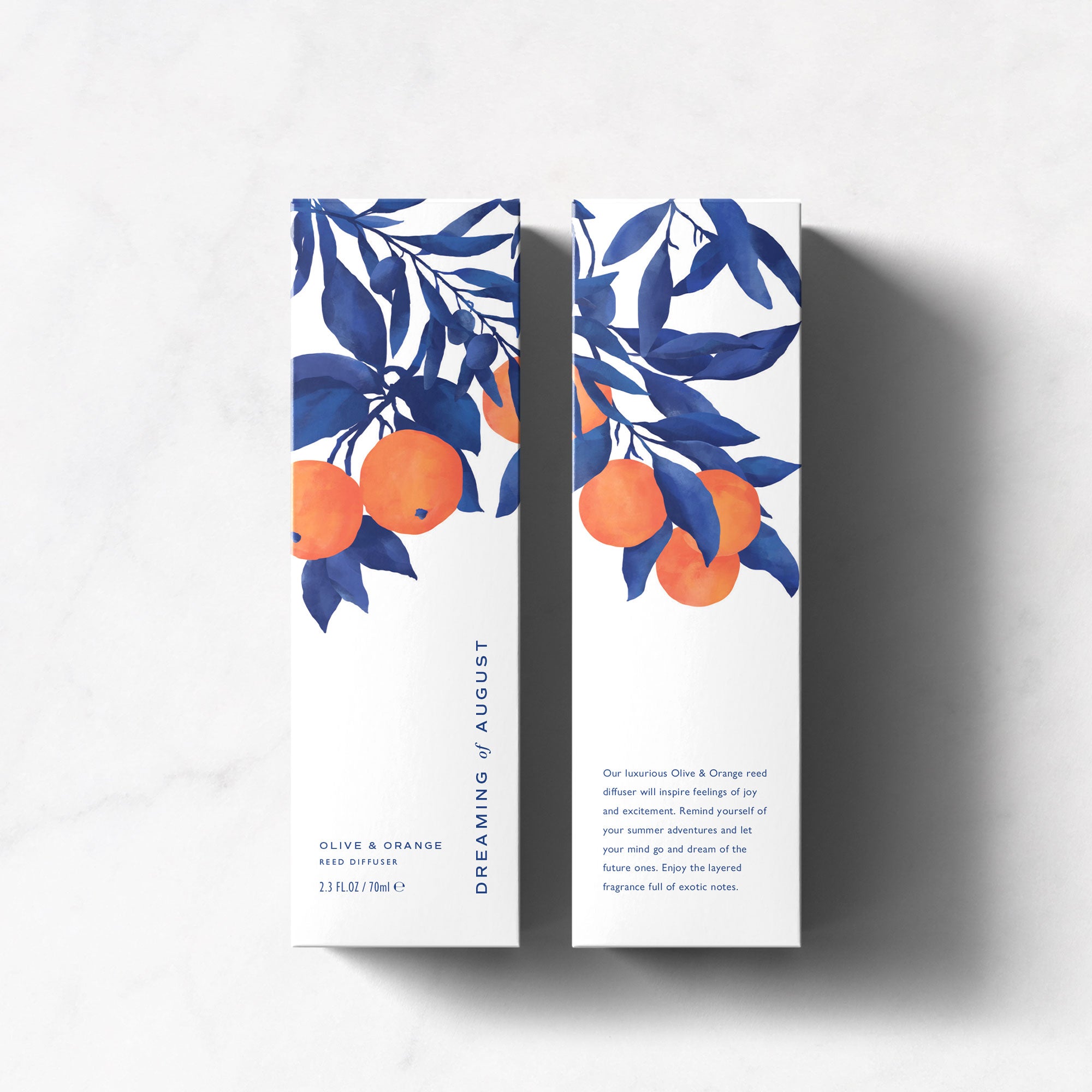 karolina krol studio dreaming of august reed diffuser branding packaging design natural sustainable greek scent olive oil orange
