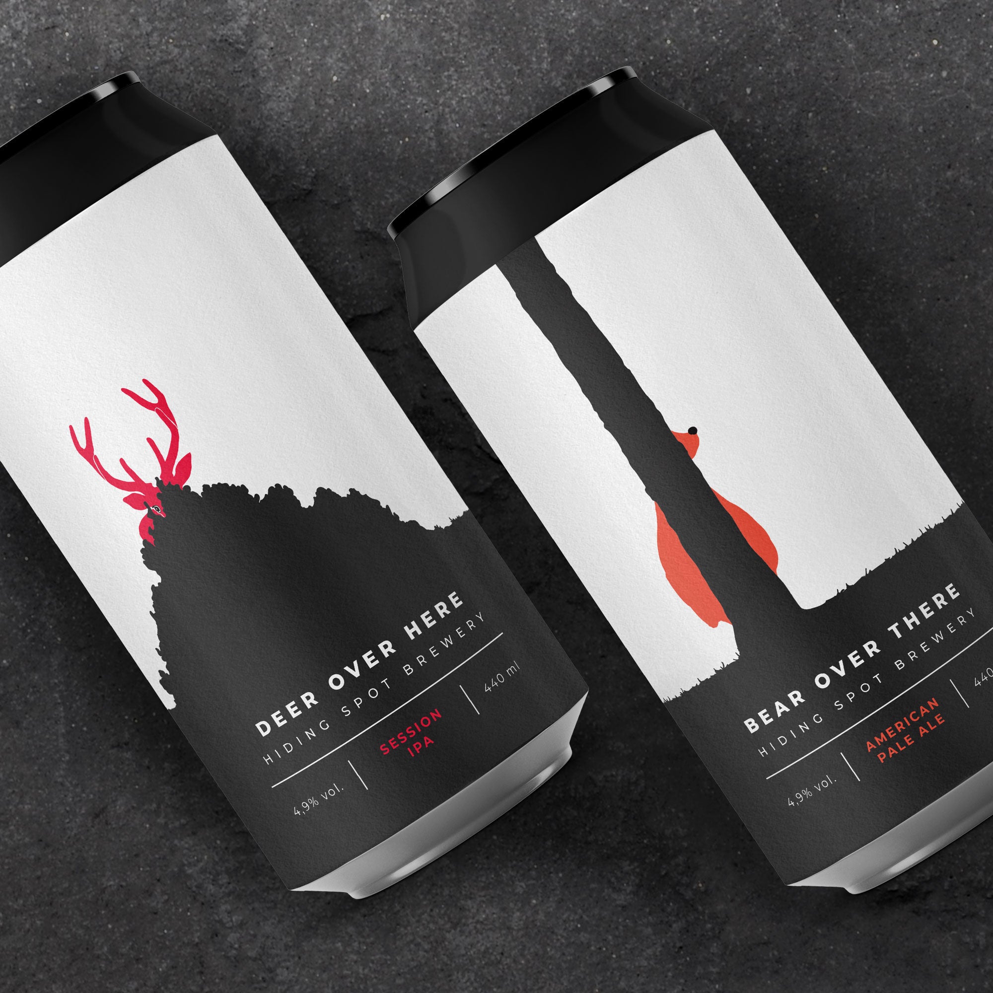Karolina Król Studio minimalist branding beer can label design