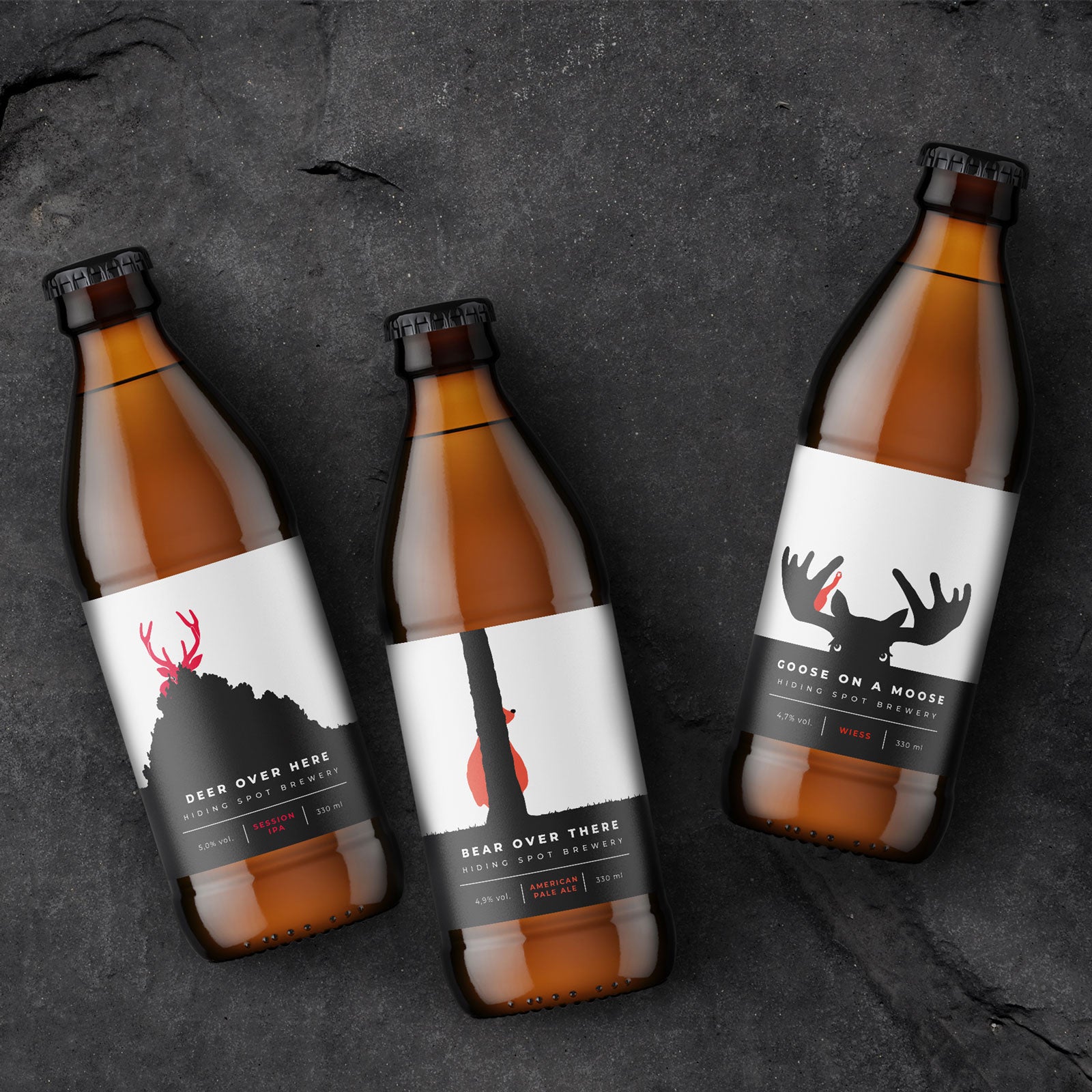 Karolina Król Studio simple minimalist beer label design