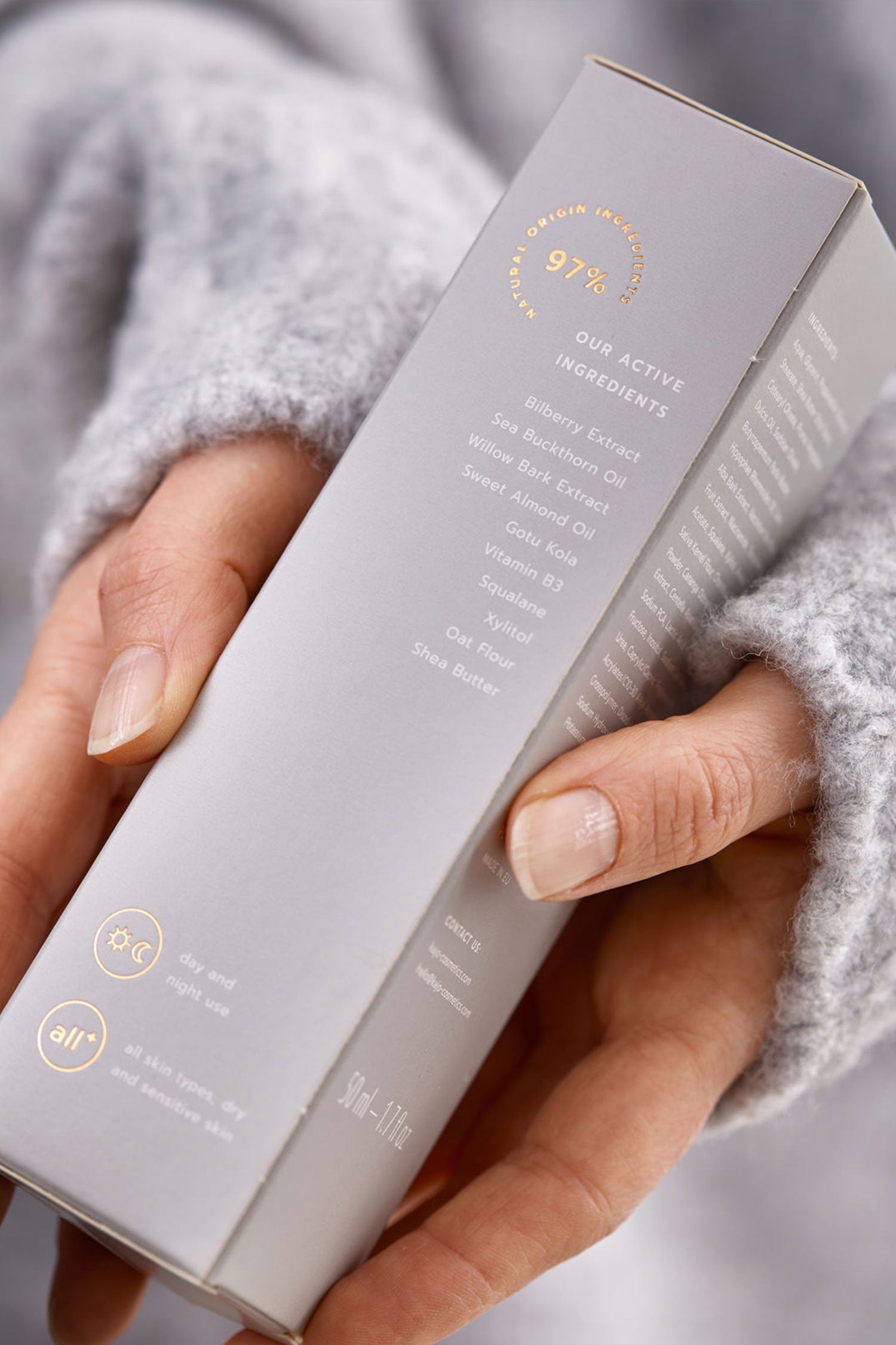 karolina krol studio kajo nordic skincare elegant packaging design copper foil embellishments