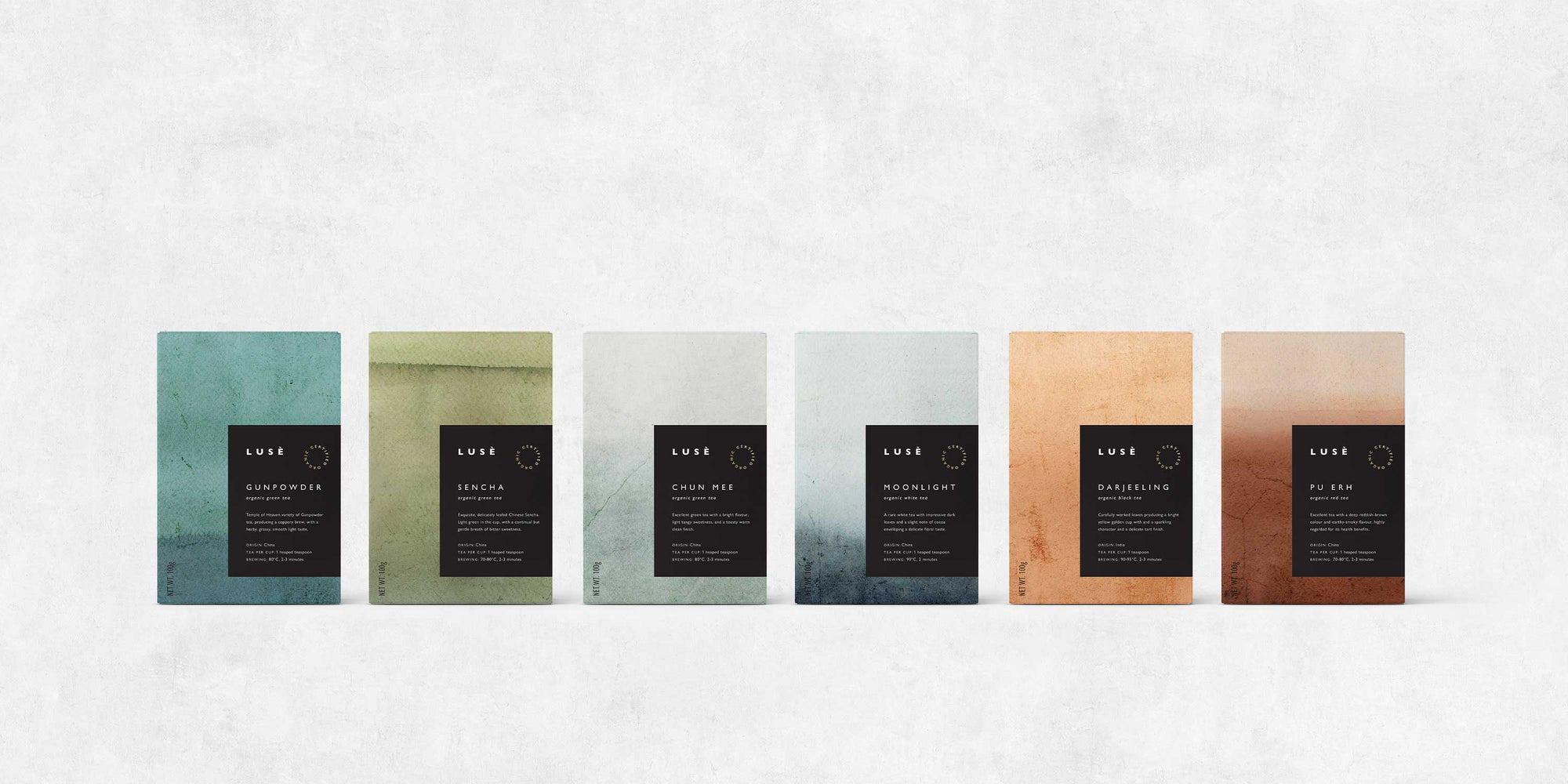 Karolina Król Studio abstract art inspired colourful packaging design collection for organic tea boxes