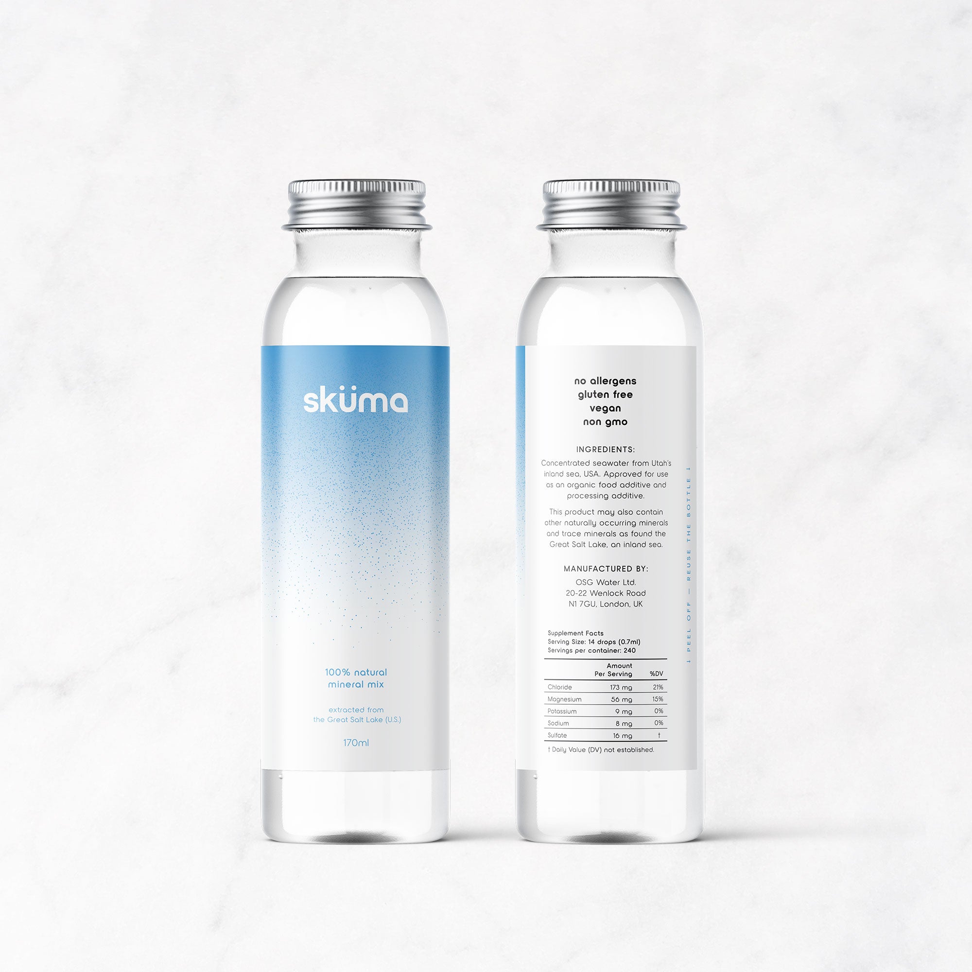 Karolina Król Studio minimalist water label design