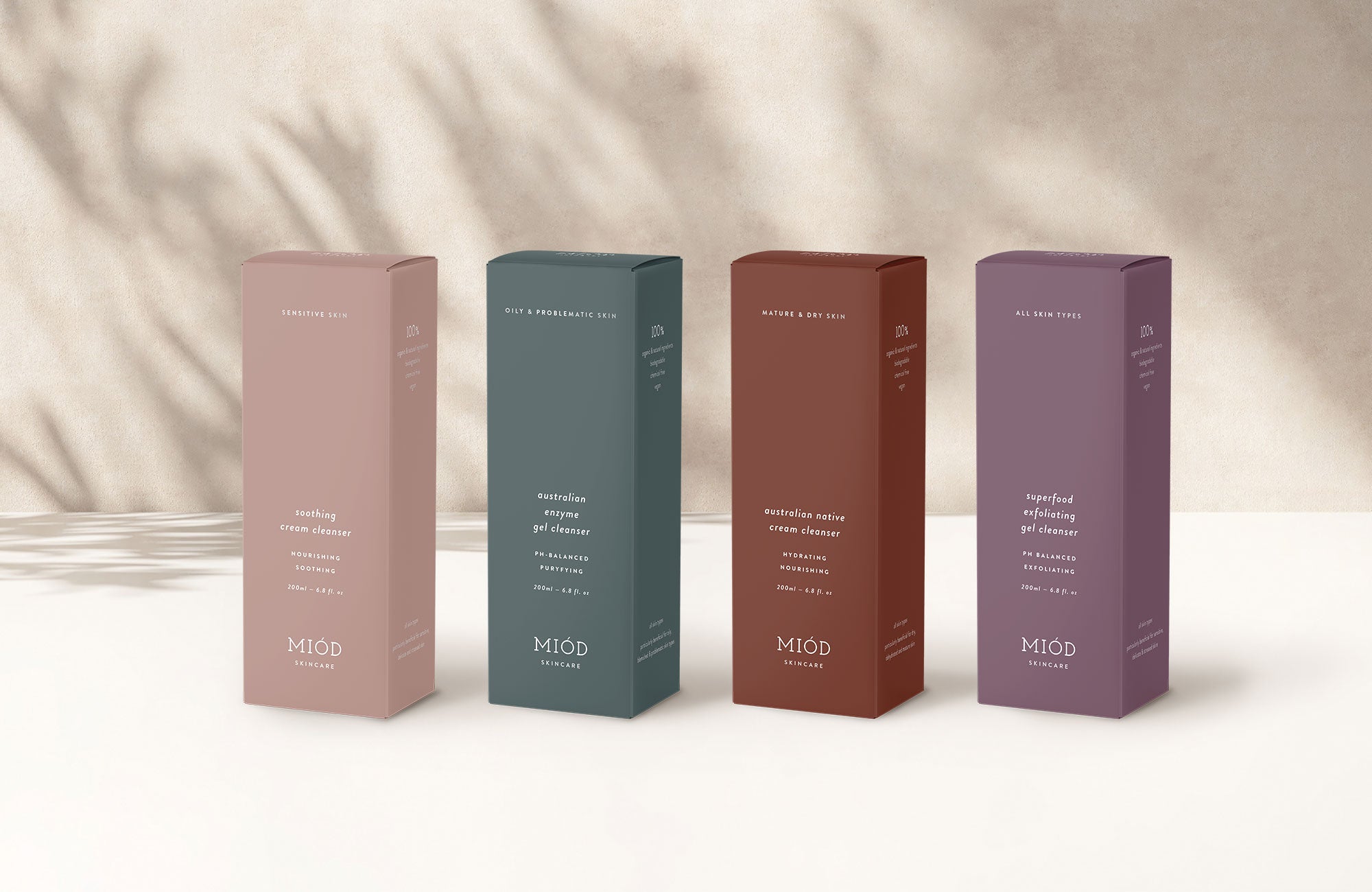Karolina Król Studio elegant sustainable packaging design for Miód Skincare cleanser range