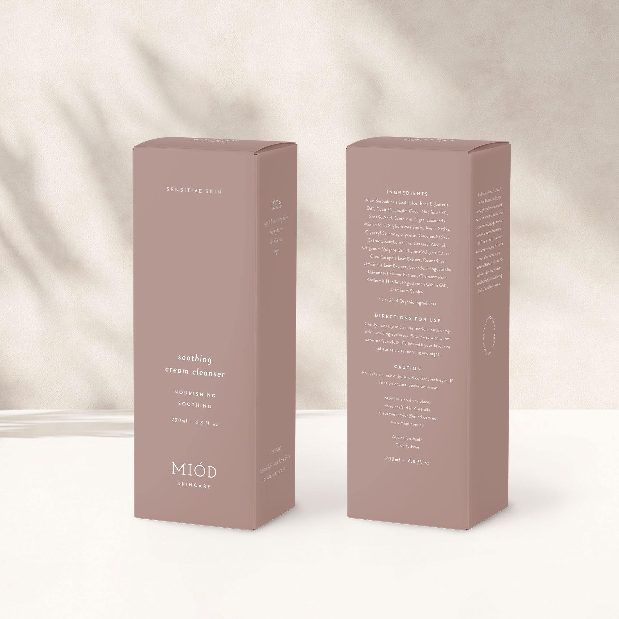Karolina Król Studio box design for soothing cream cleanser