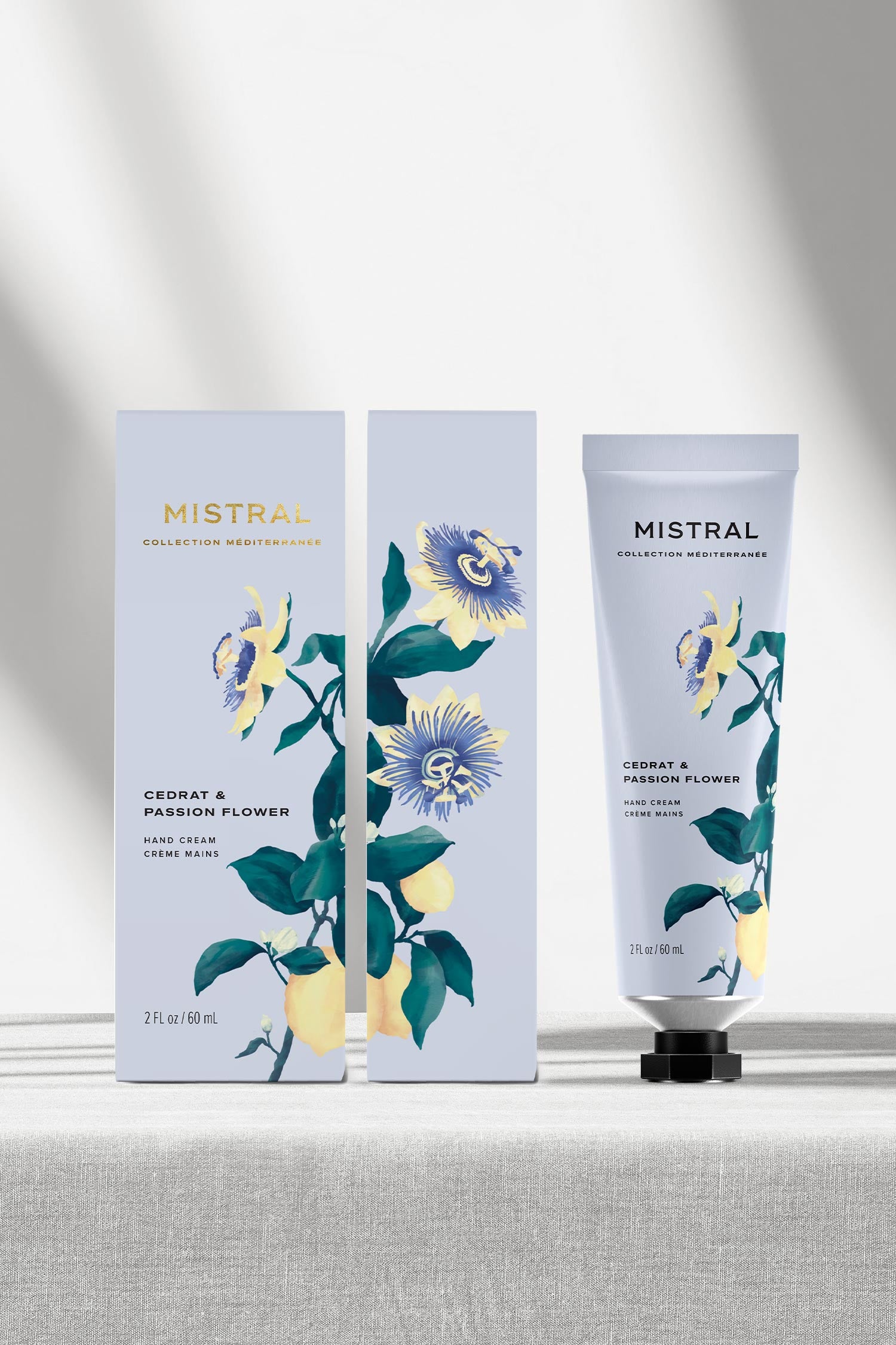 karolina krol studio mistral hand cream elegant minimalist packaging design cedrat passion flower box tube
