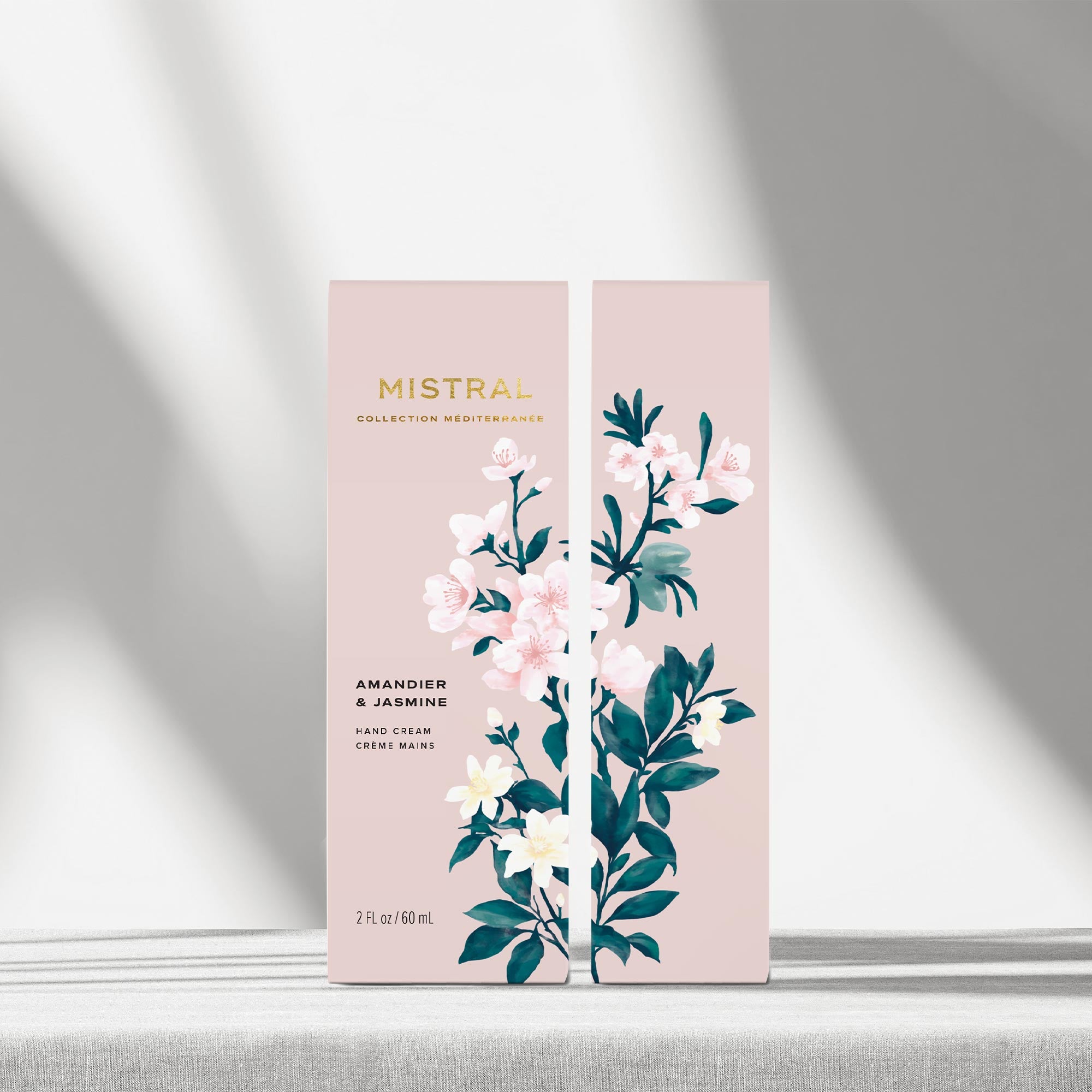 karolina krol studio mistral organic french hand cream packaging design almond jasmine box front
