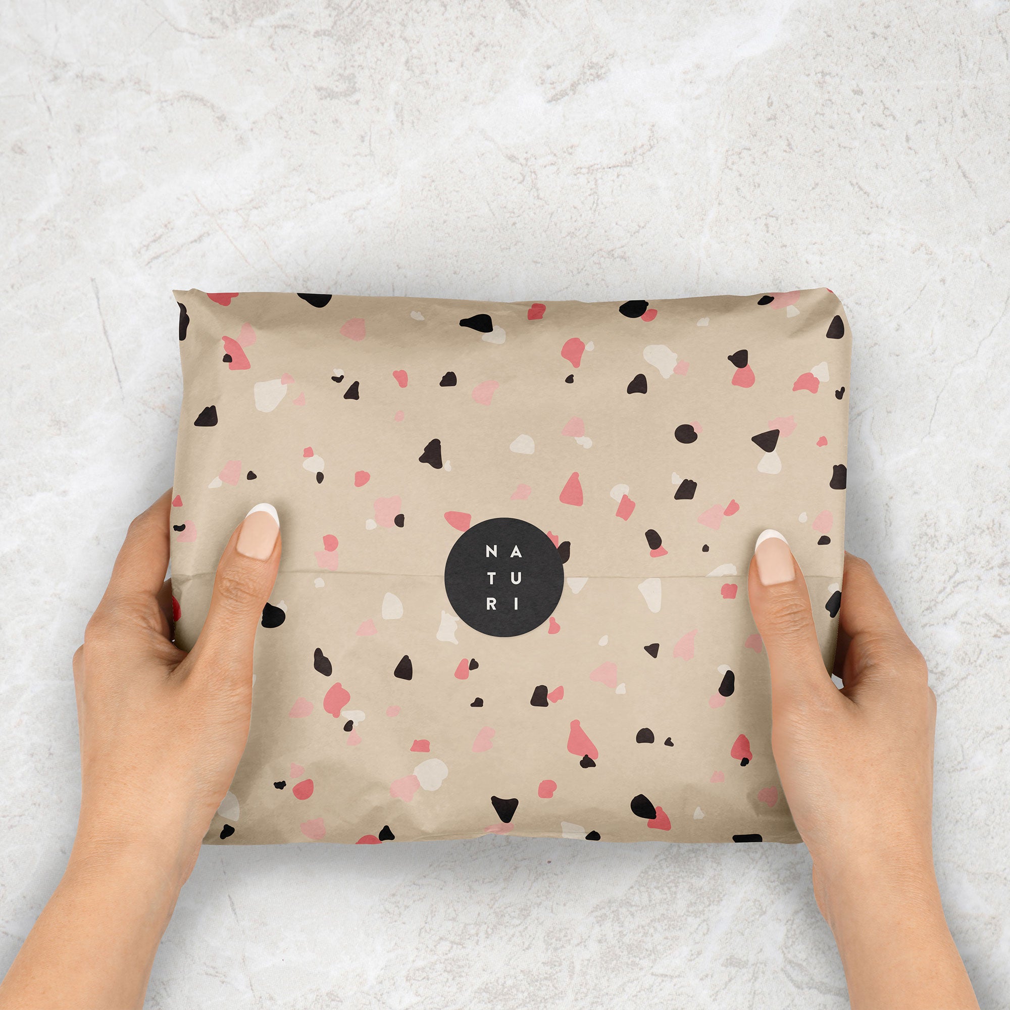Karolina Król Studio simple terazzo pattern noissue tissue paper design