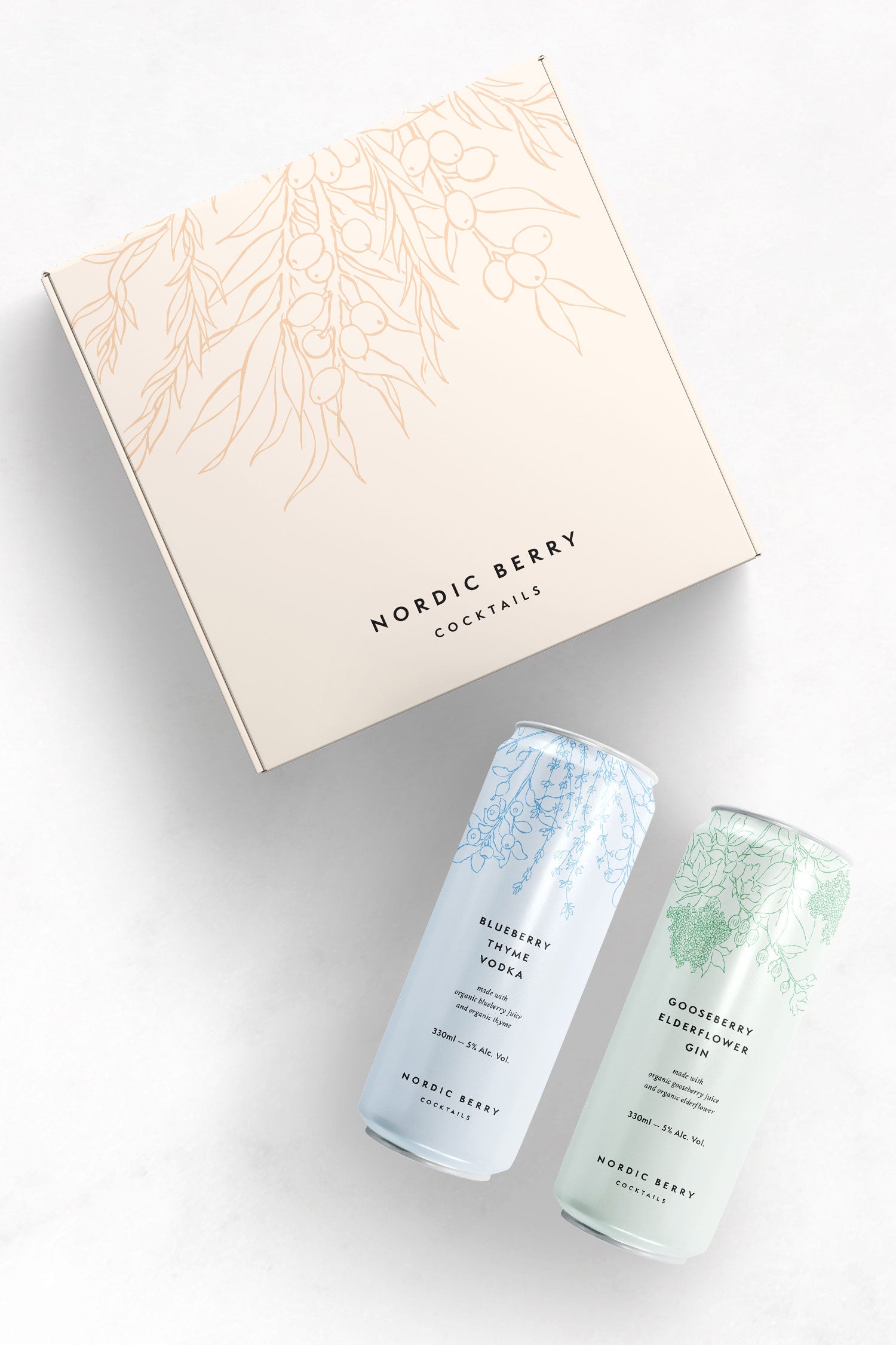 karolina krol studio nordic berry cocktails brand packaging small shipping box cans
