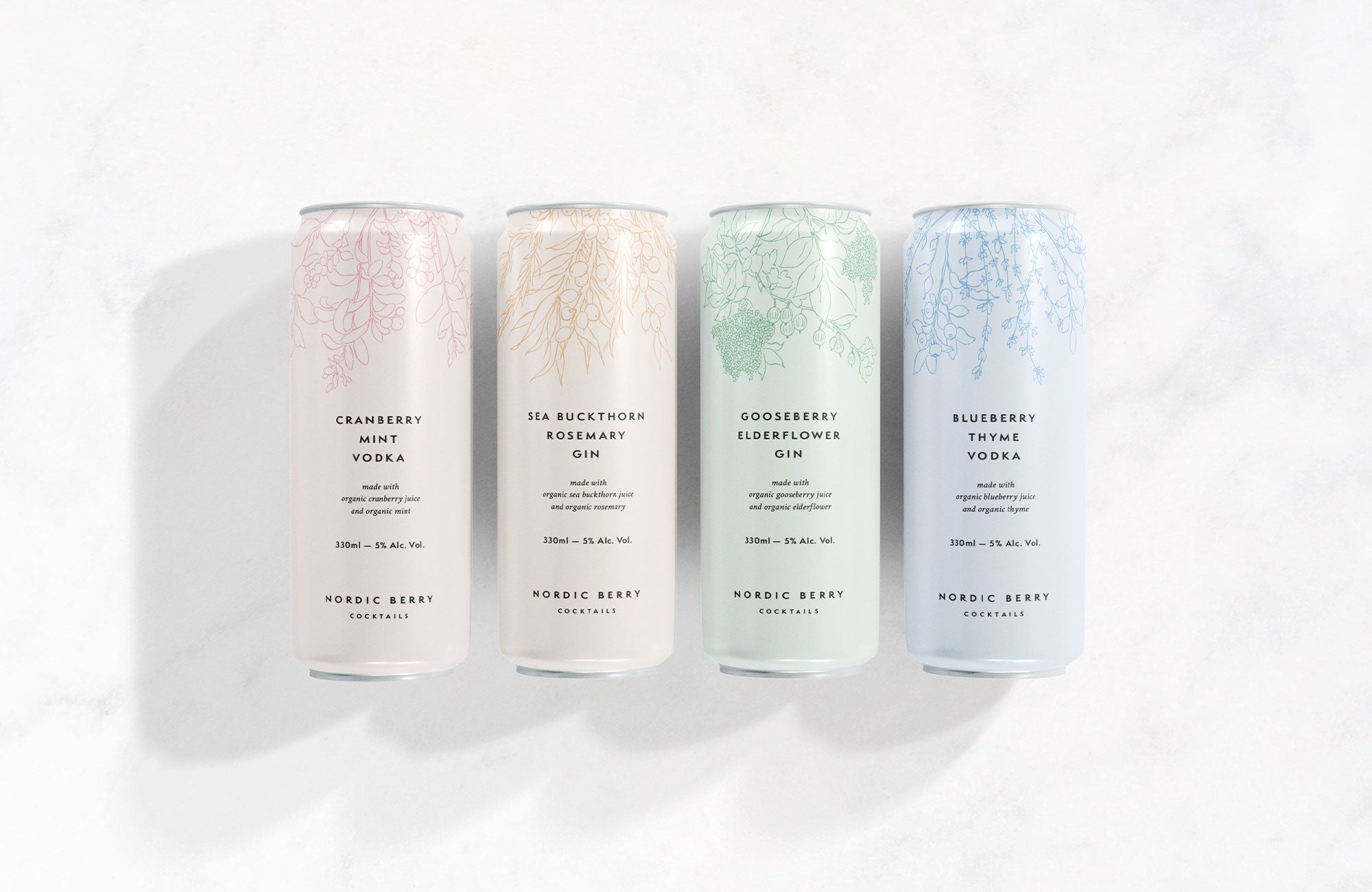 karolina krol studio nordic berry cocktails minimalist brand design and colourful packaging design
