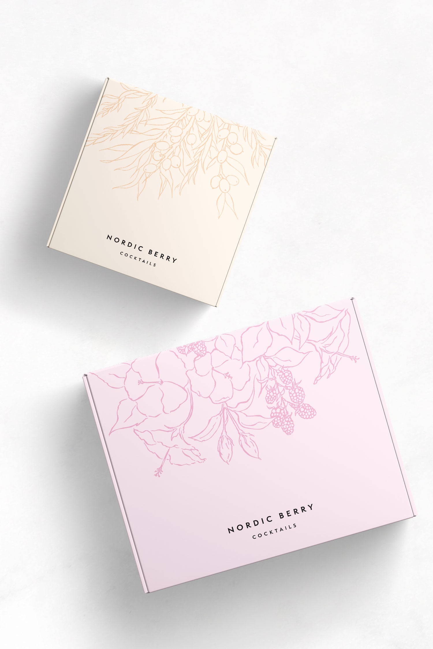 karolina krol studio nordic berry cocktails organic branding packaging design shipping box
