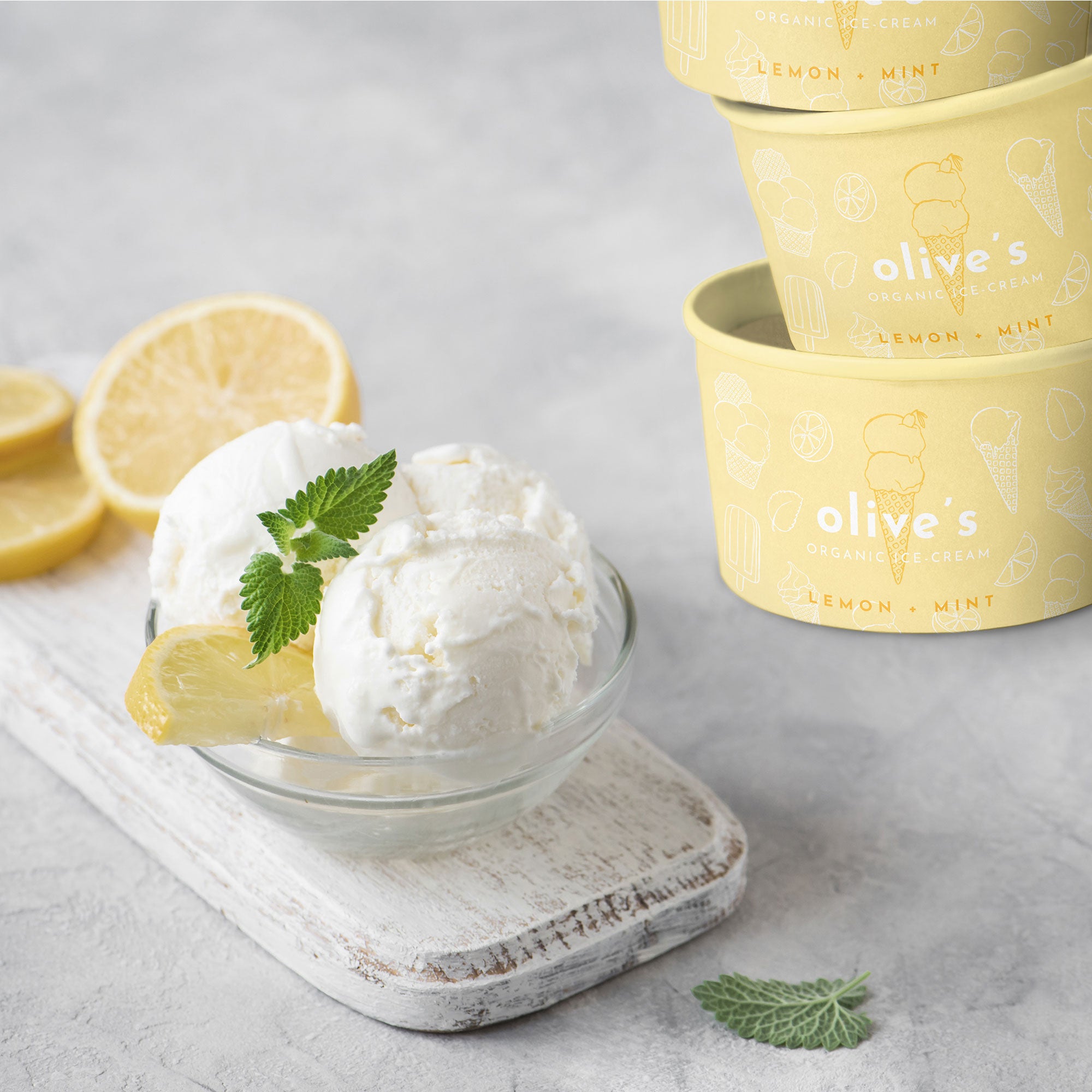 Karolina Król Studio custom illustrated organic ice cream packaging design