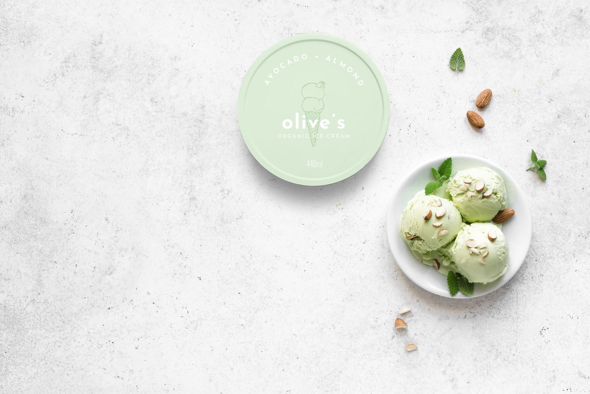 Karolina Król Studio organic ice cream simple packaging branding