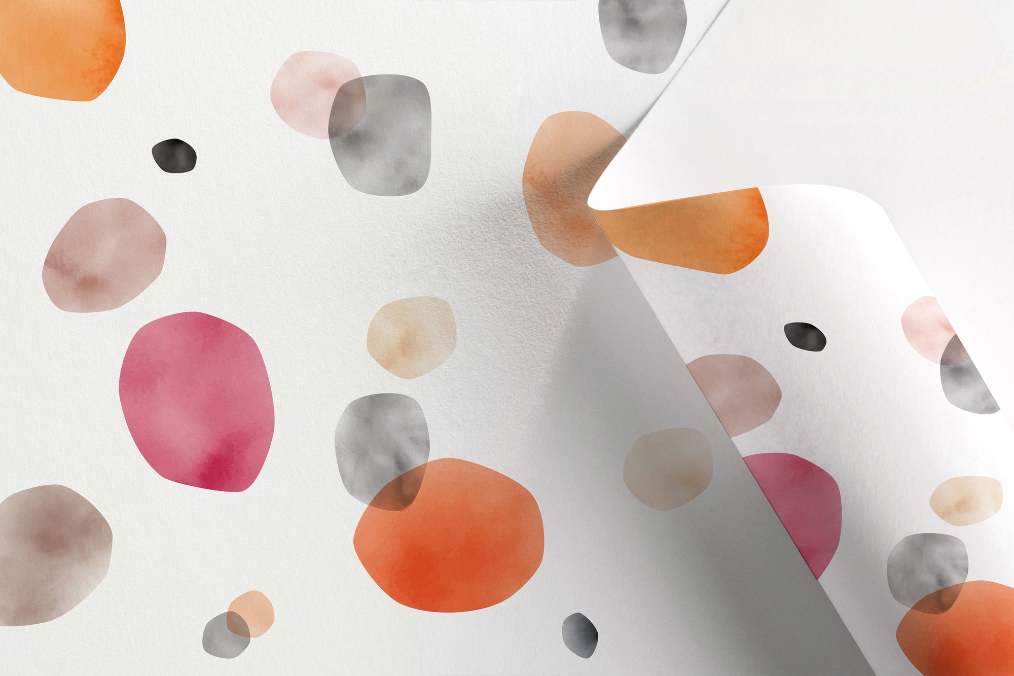 Karolina Król Studio Olla Granola minimalist custom illustrated watercolour tissue paper design