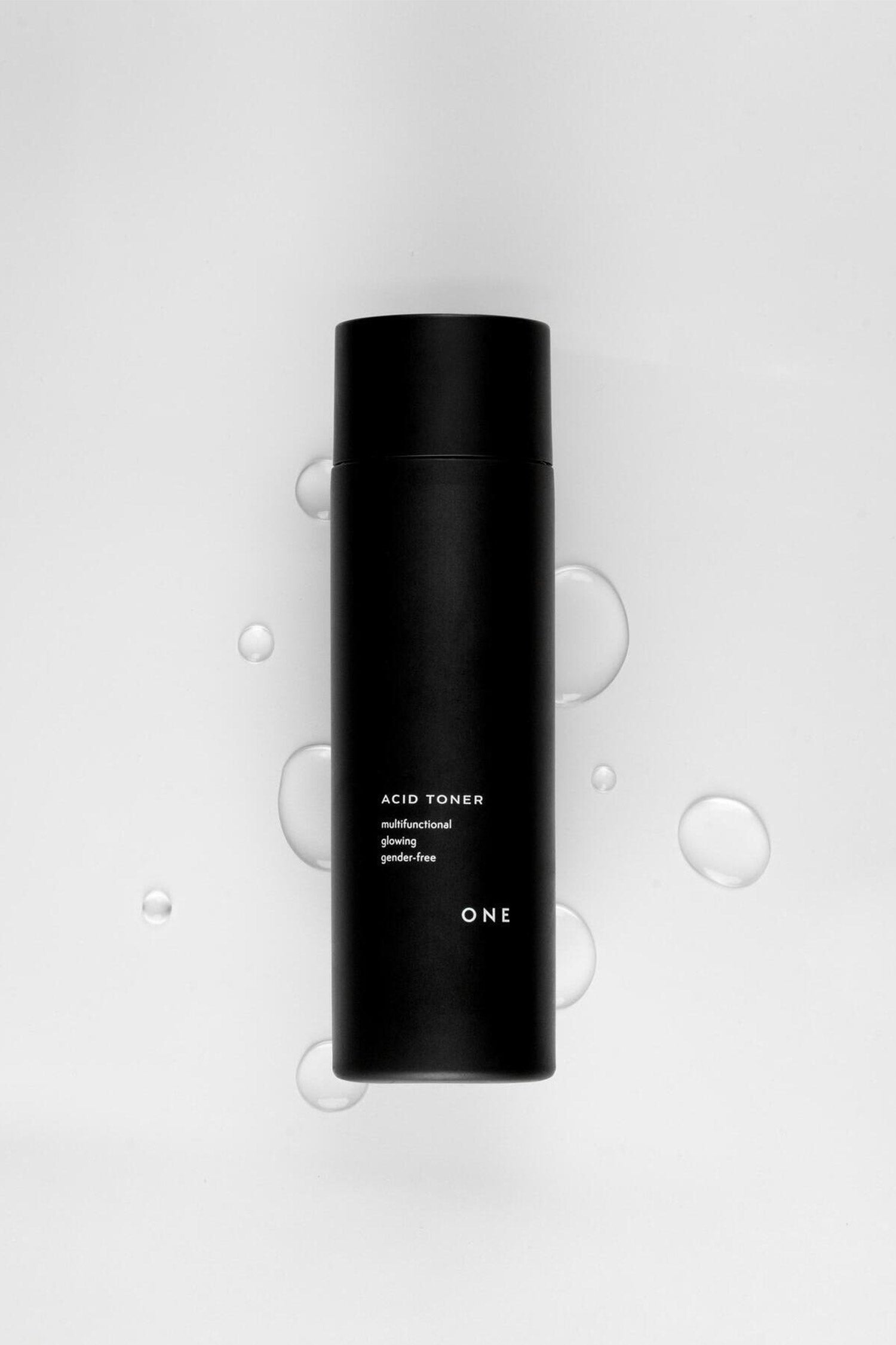 karolina krol studio one skin care acid toner clean minimalist black white packaging design
