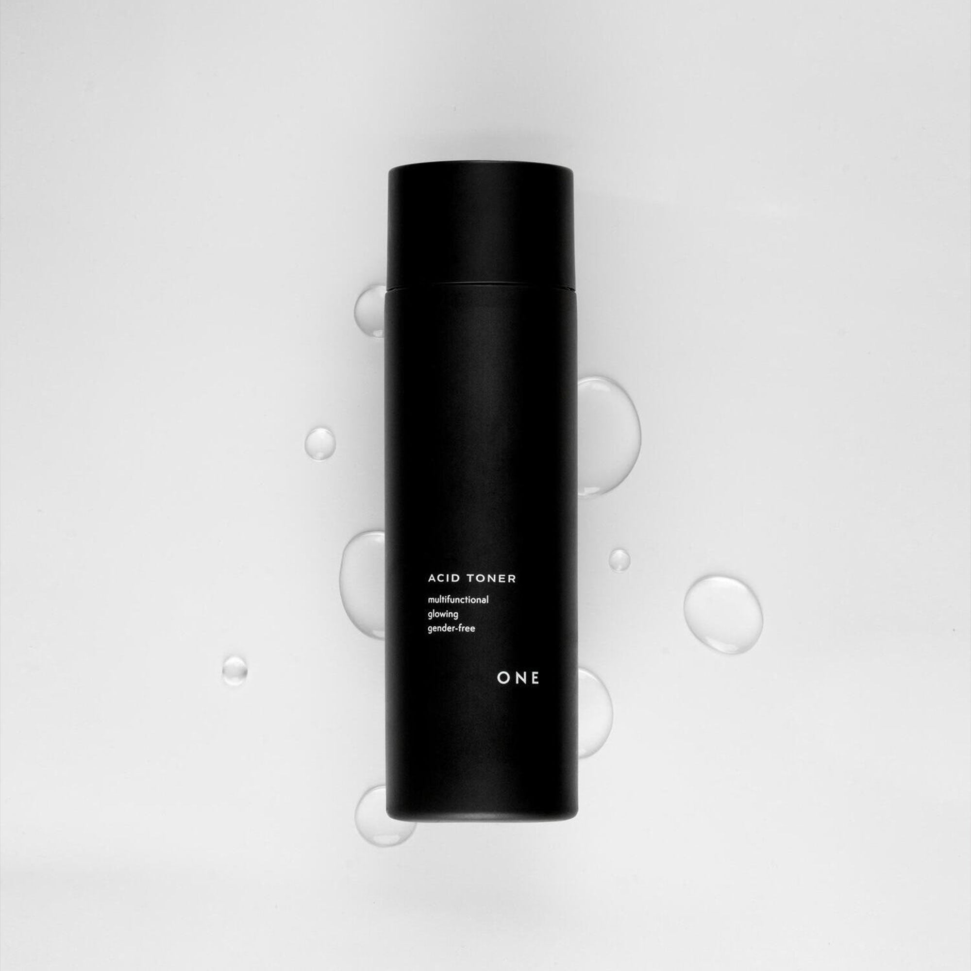 karolina krol studio one skin care acid toner minimalist black white packaging design
