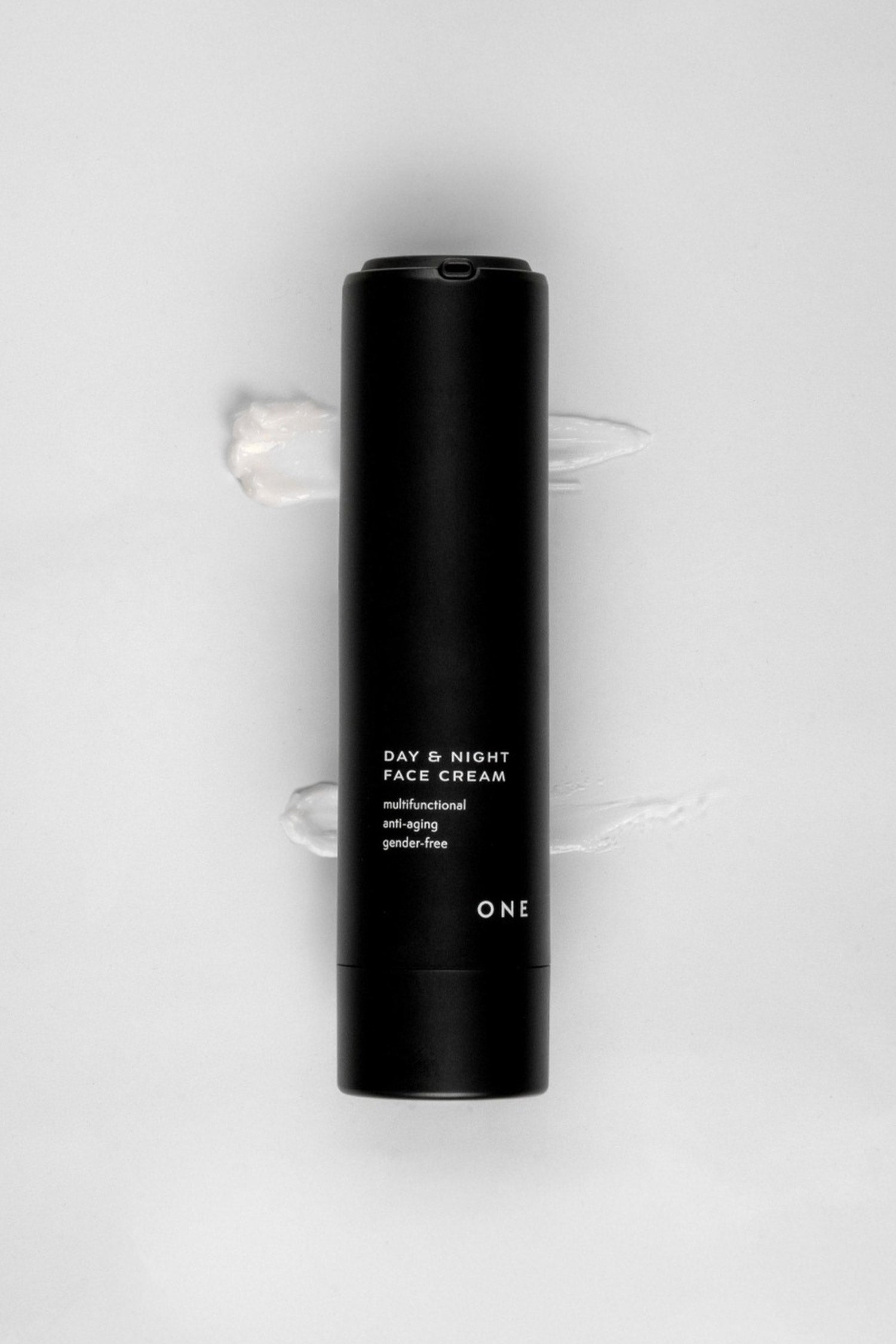 karolina krol studio one skin care day night cream bottle packaging design clean minimalist black white packaging design
