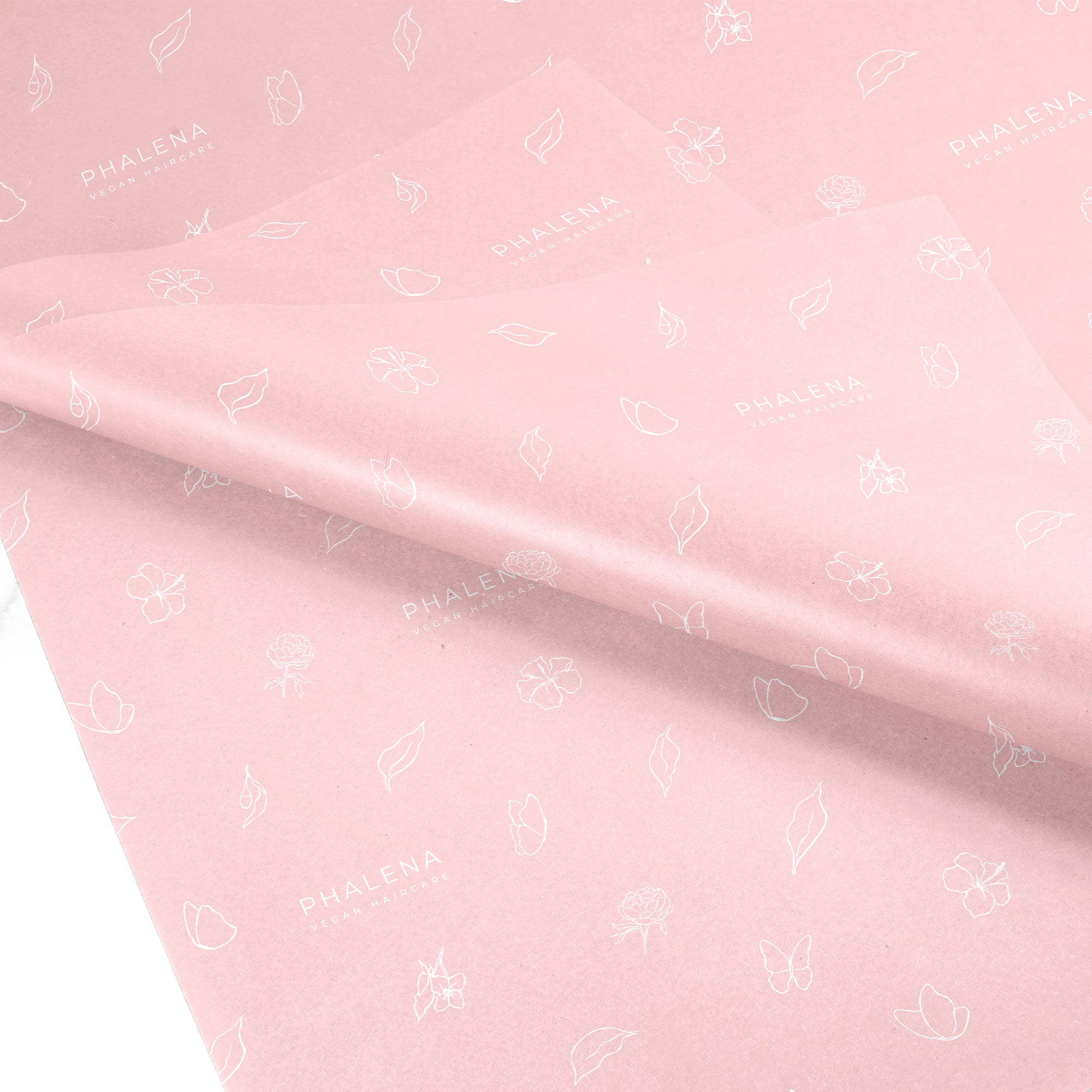 karolina krol studio phalena haircare minimalist sustainable custom illustrated tissue paper design