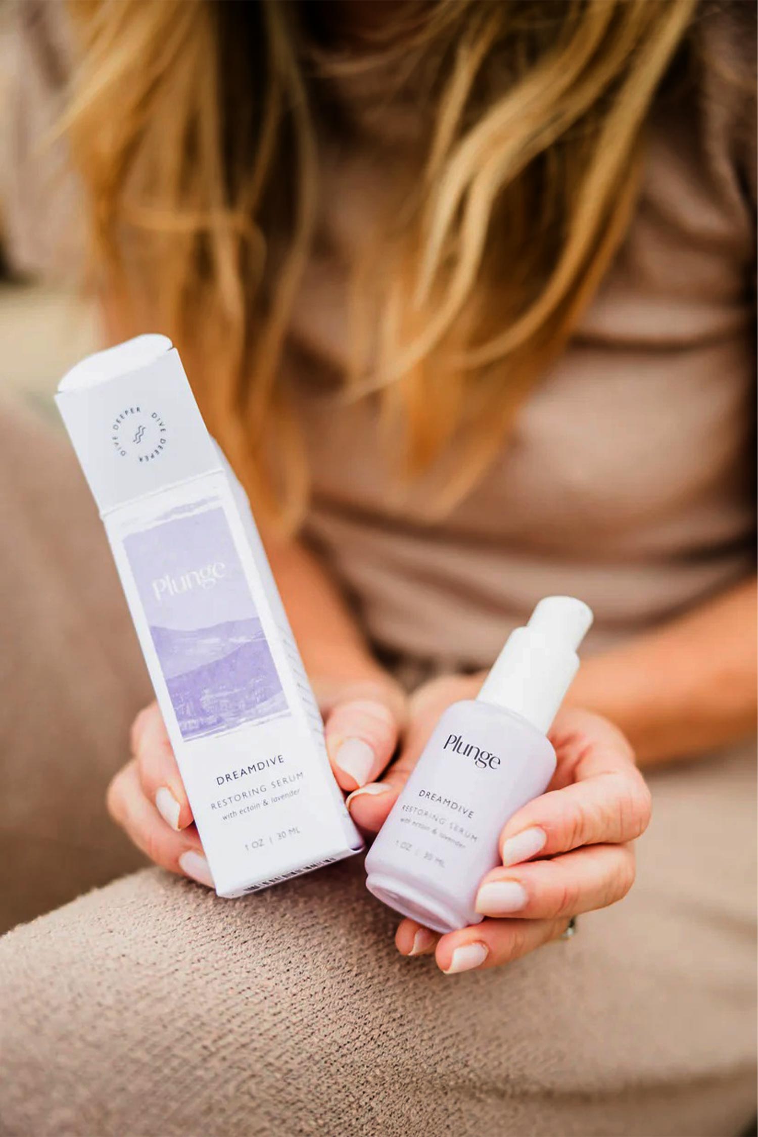 karolina krol studio plunge skincare branding packaging design face serum lavender

