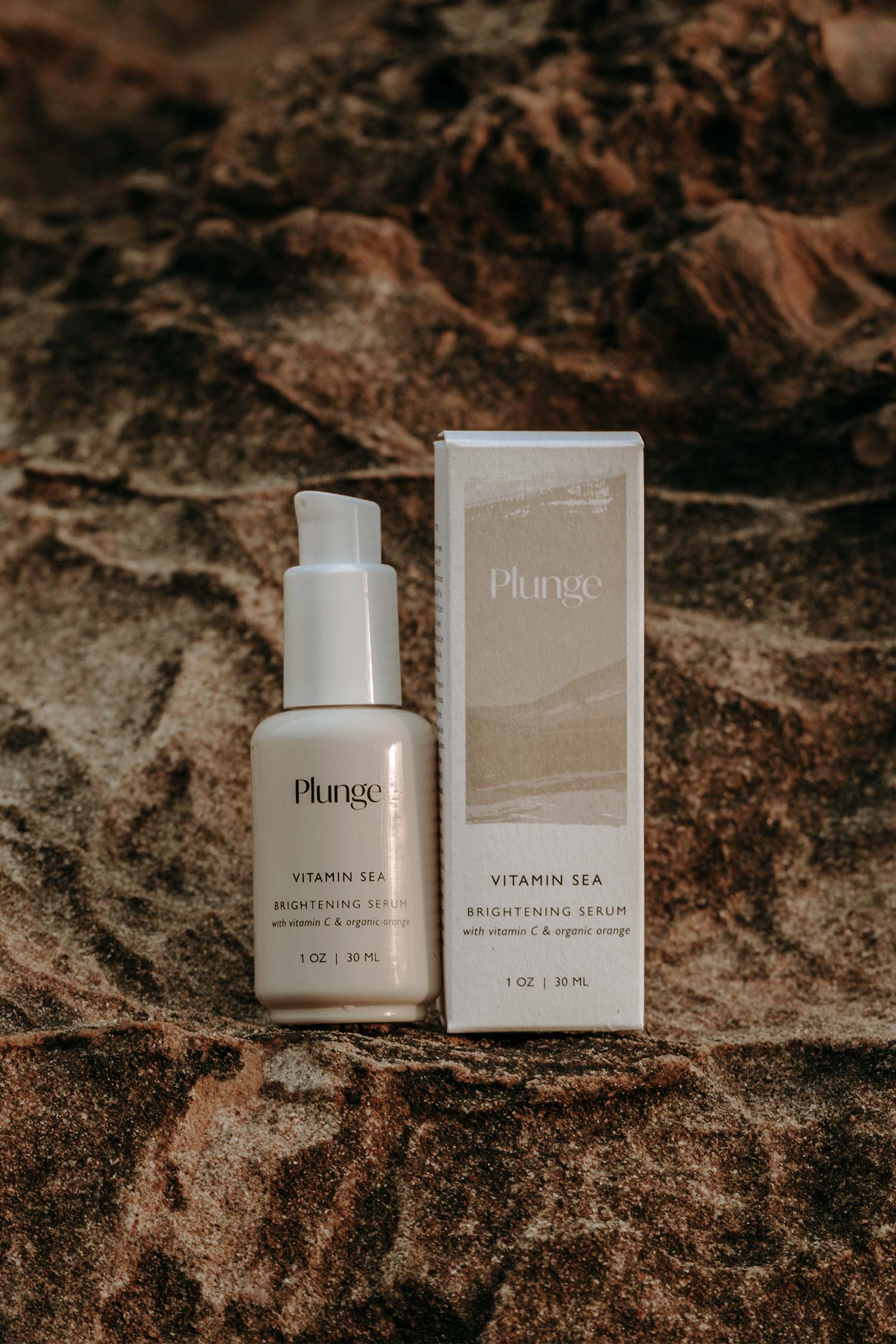 karolina krol studio plunge skincare clean natural ocean powered sustainable ingredients vitamin sea brightening face serum branding packaging design
