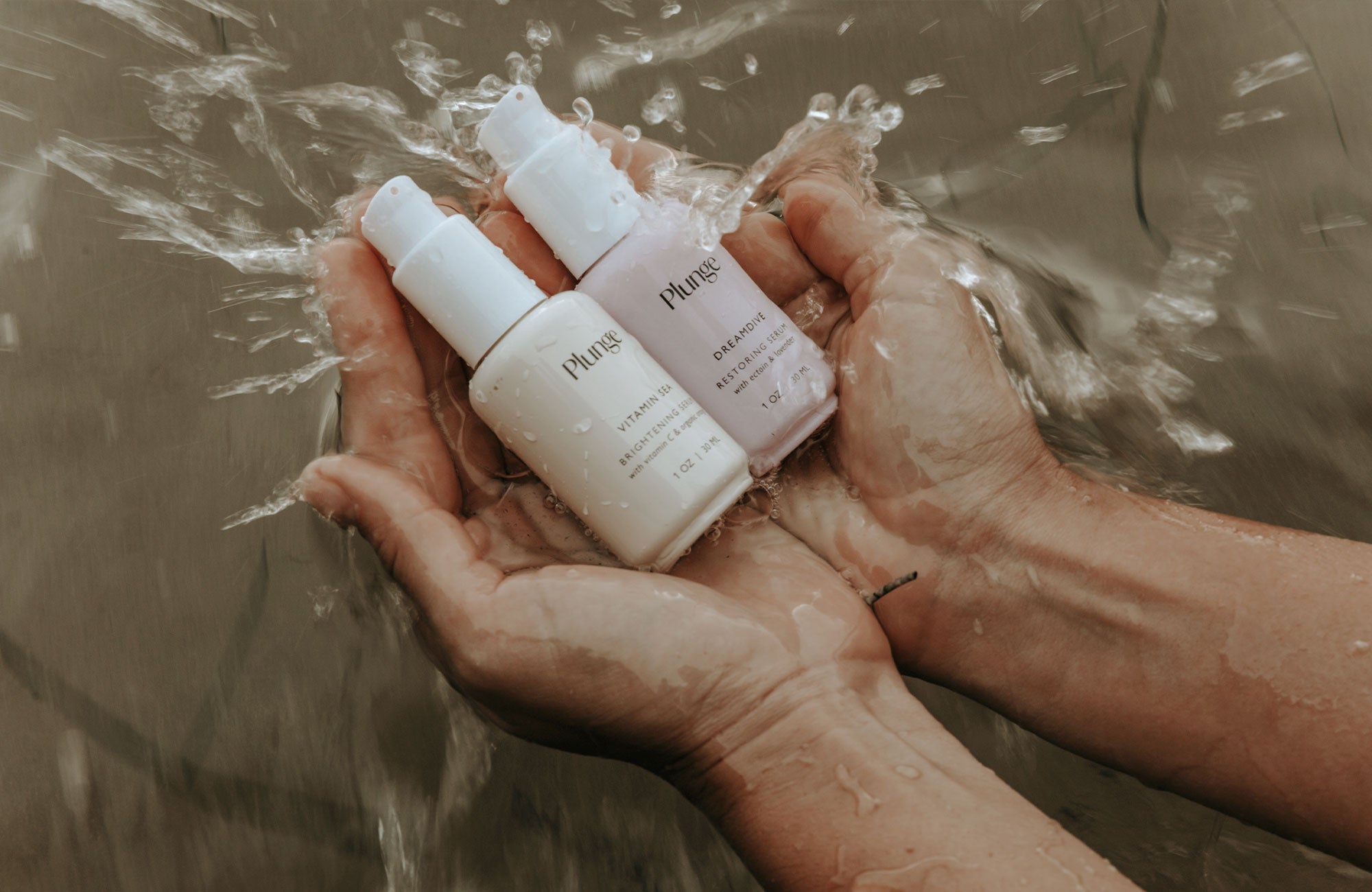 karolina krol studio plunge skincare ocean inspired clean sustainable ingredients face serum branding packaging design
