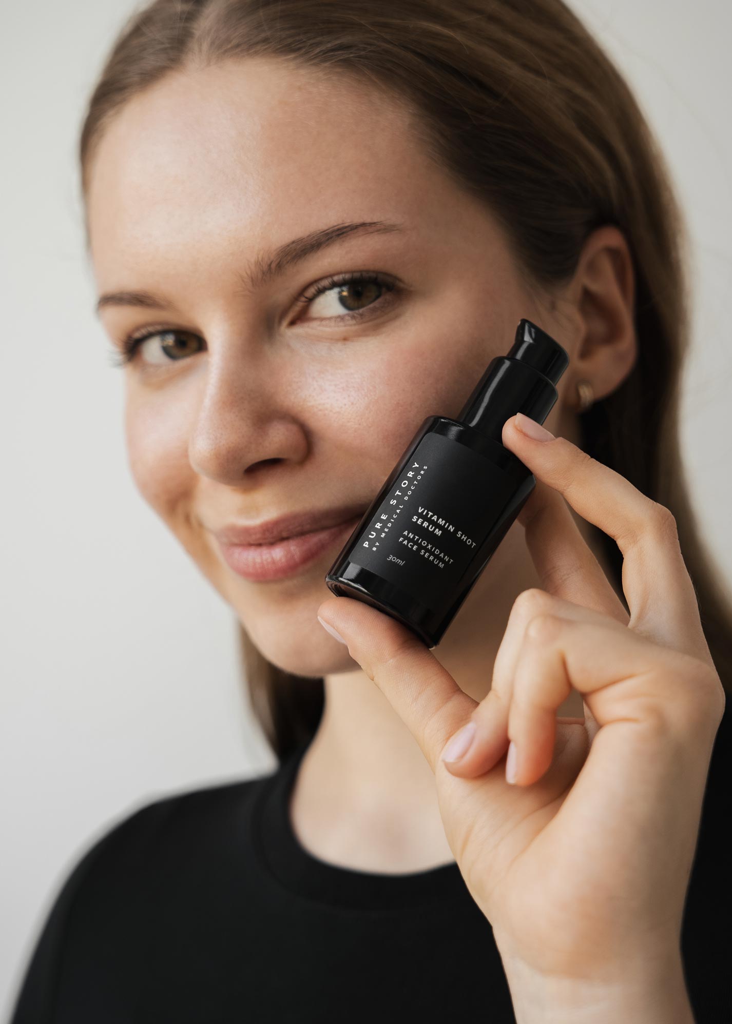 karolina krol studio pure story bioidentical skincare elegant brand identity simple packaging design