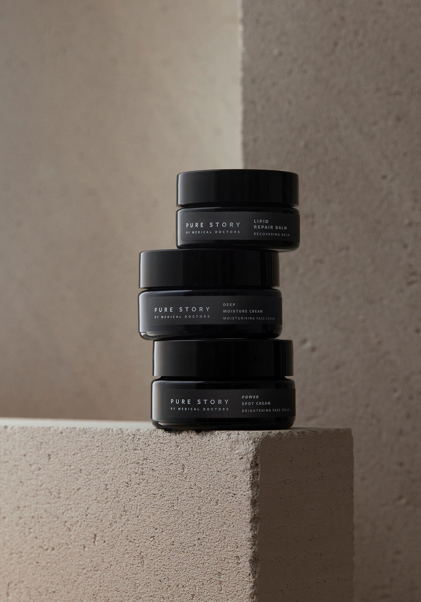 karolina krol studio pure story sustainable dermatological cosmetics clean elegant brand identity minimalist packaging