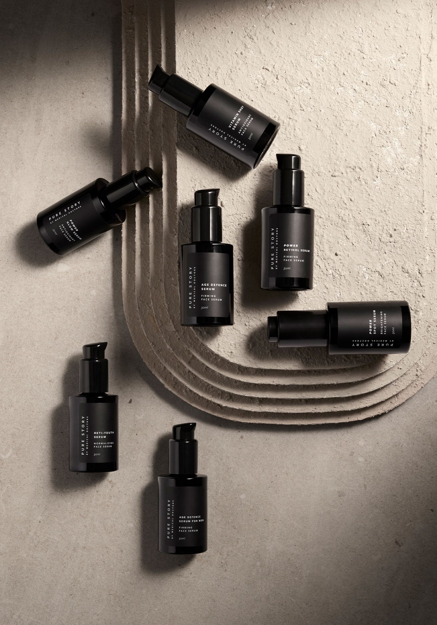 karolina krol studio pure story sustainable dermatological cosmetics elegant minimalist brand identity clean packaging