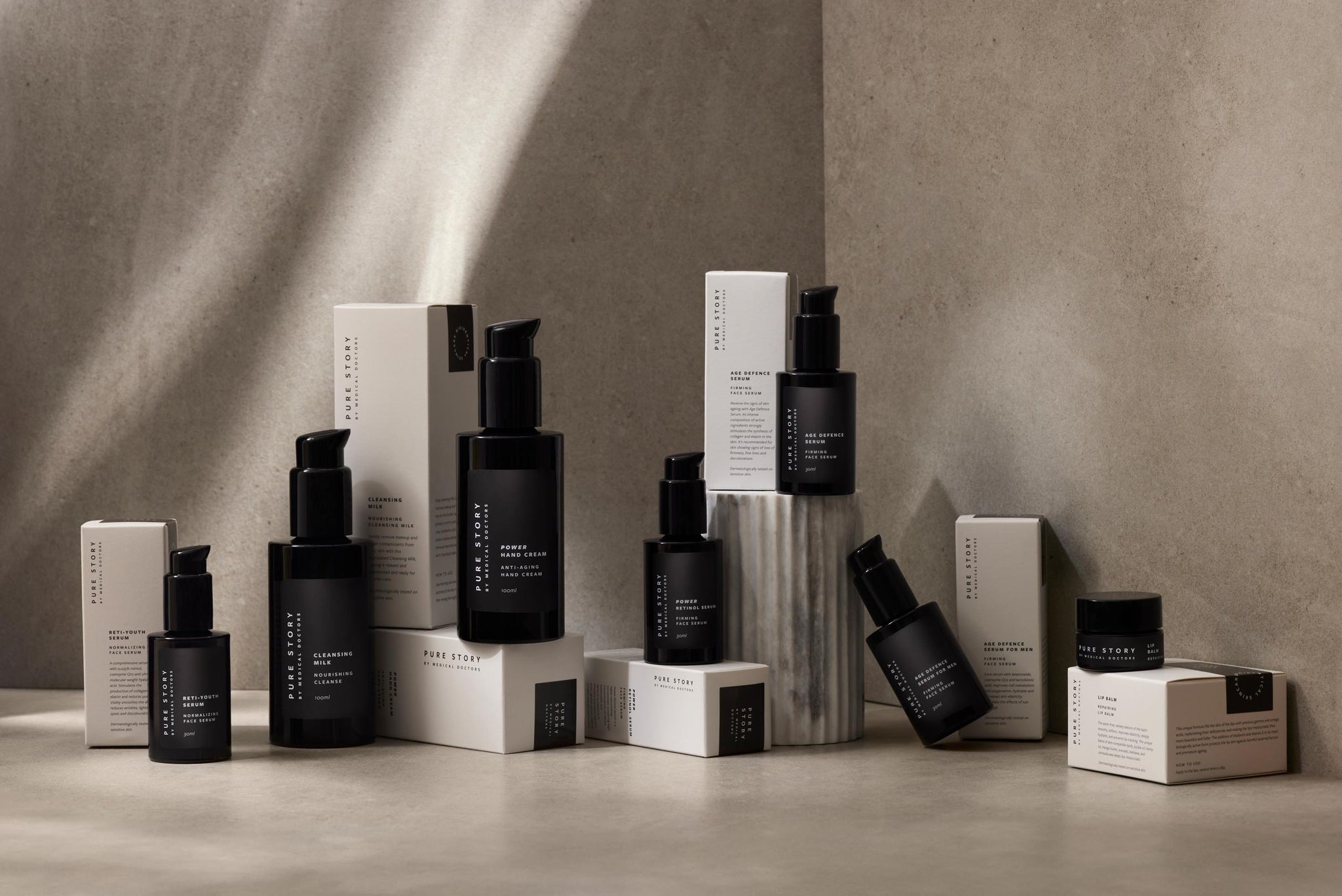 karolina krol studio pure story sustainable pharmaceutical cosmetics minimalist branding packaging design