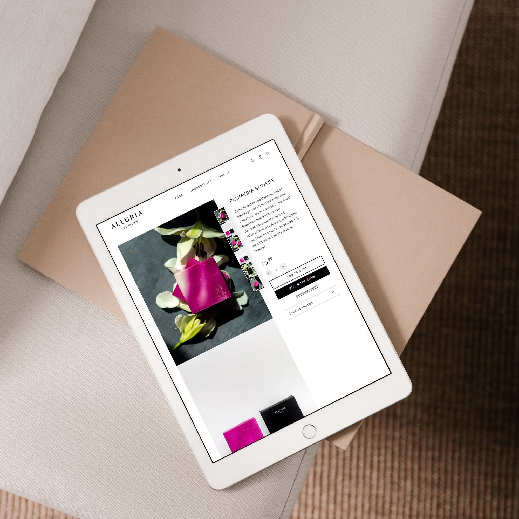 Karolina Król Studio Alluria Cosmetics Shopify website design and development