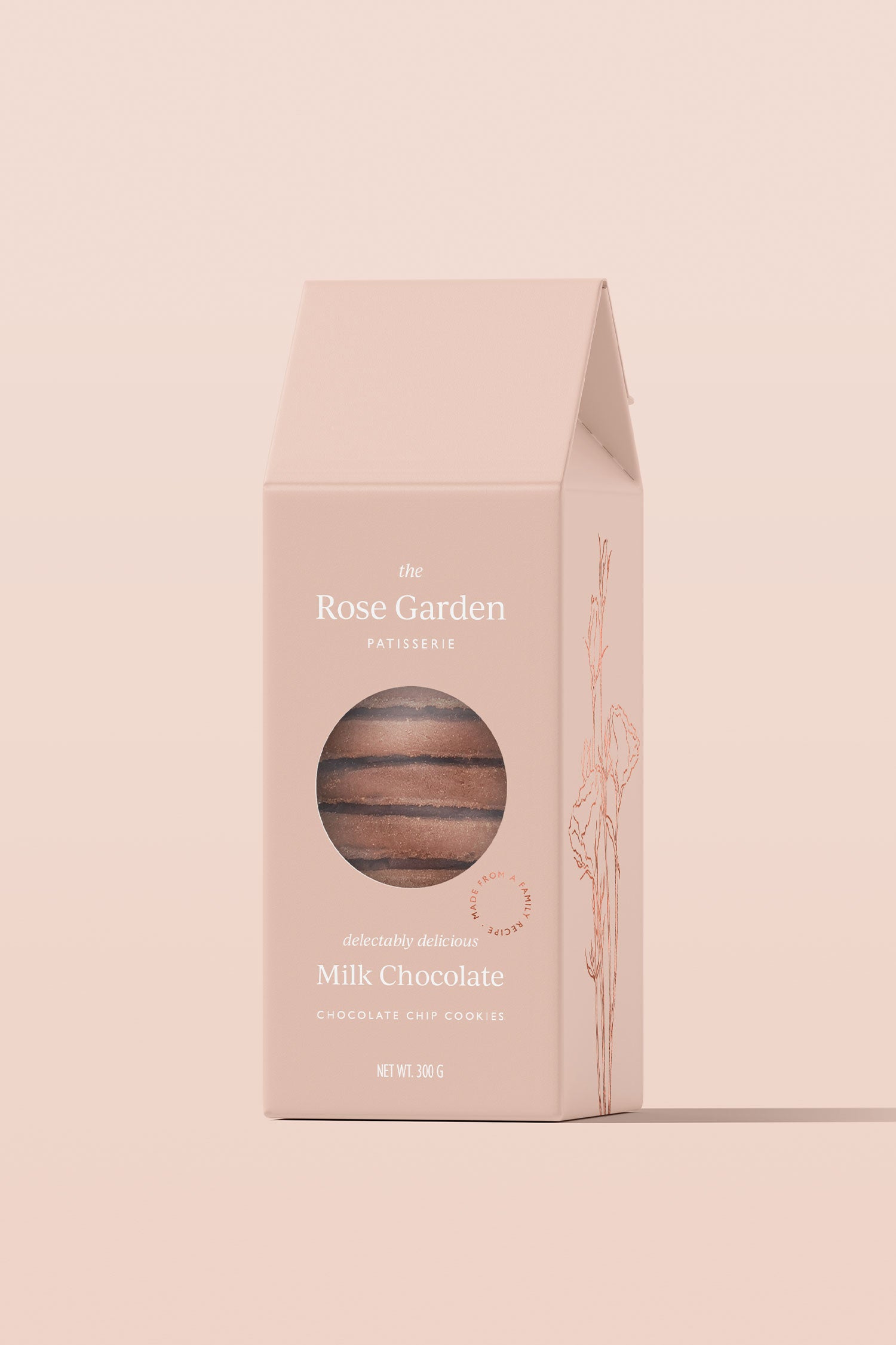 karolina krol studio the rose garden patissery branding packaging design luxurious milk chocolate cookies
