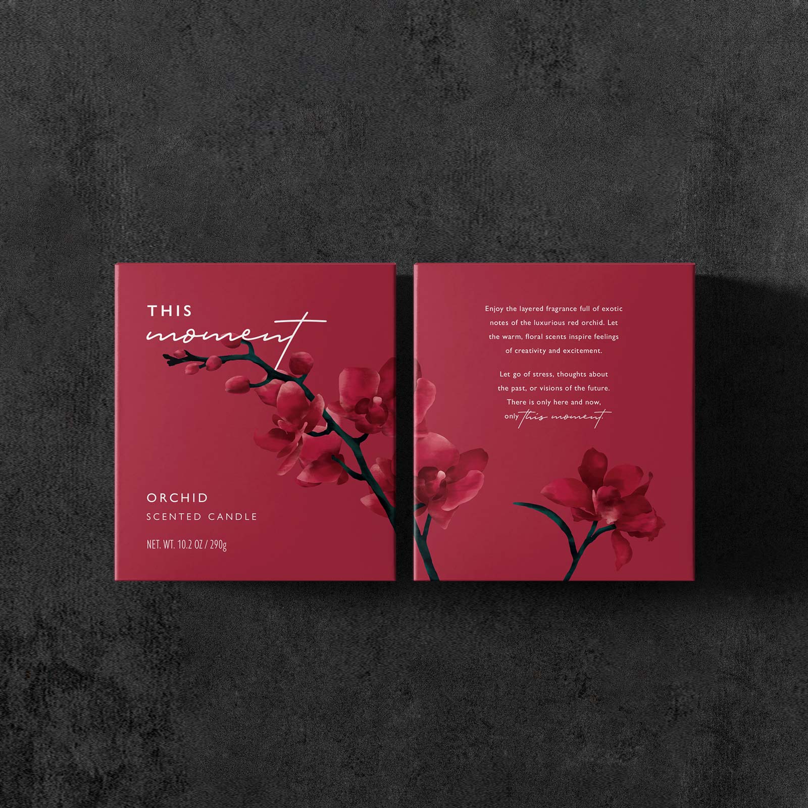karolina krol studio this moment orchid natural sustainable soy hand poured minimalist branding custom watercolour packaging design
