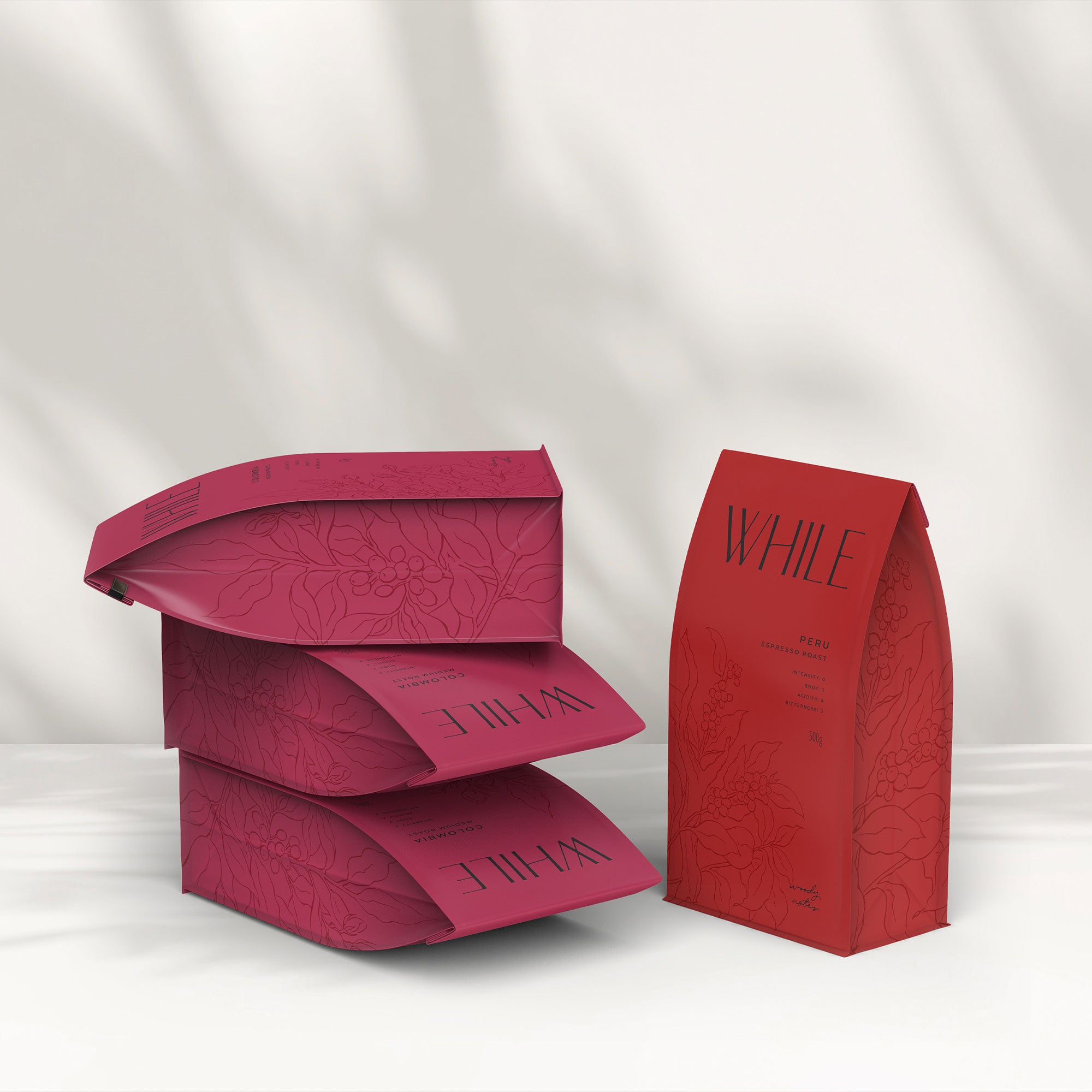 Karolina Król Studio While Coffee custom illustrated hand-drawn packaging design
