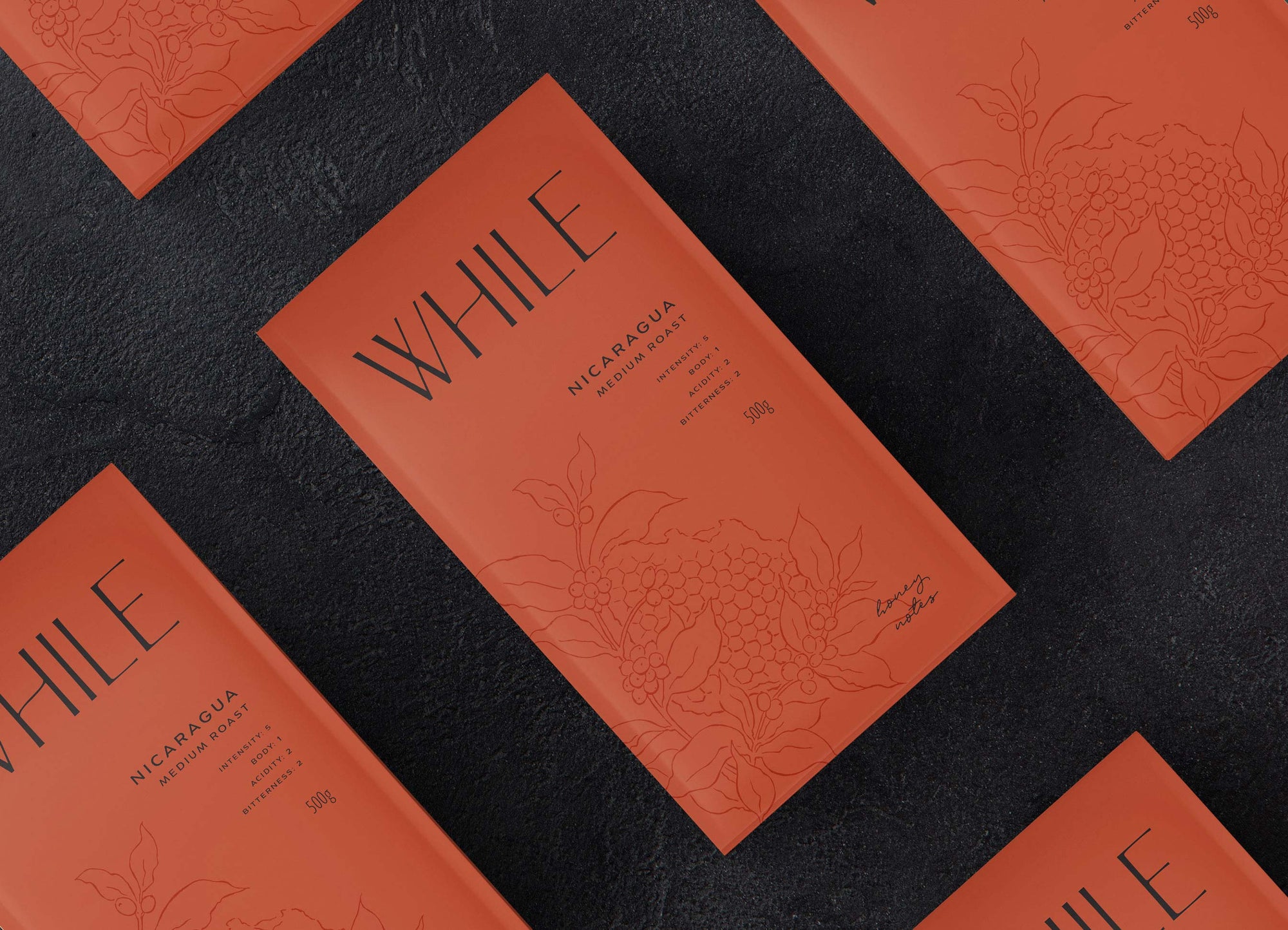 Karolina Król Studio While Coffee Nicaragua sustainable modern elegant packaging design